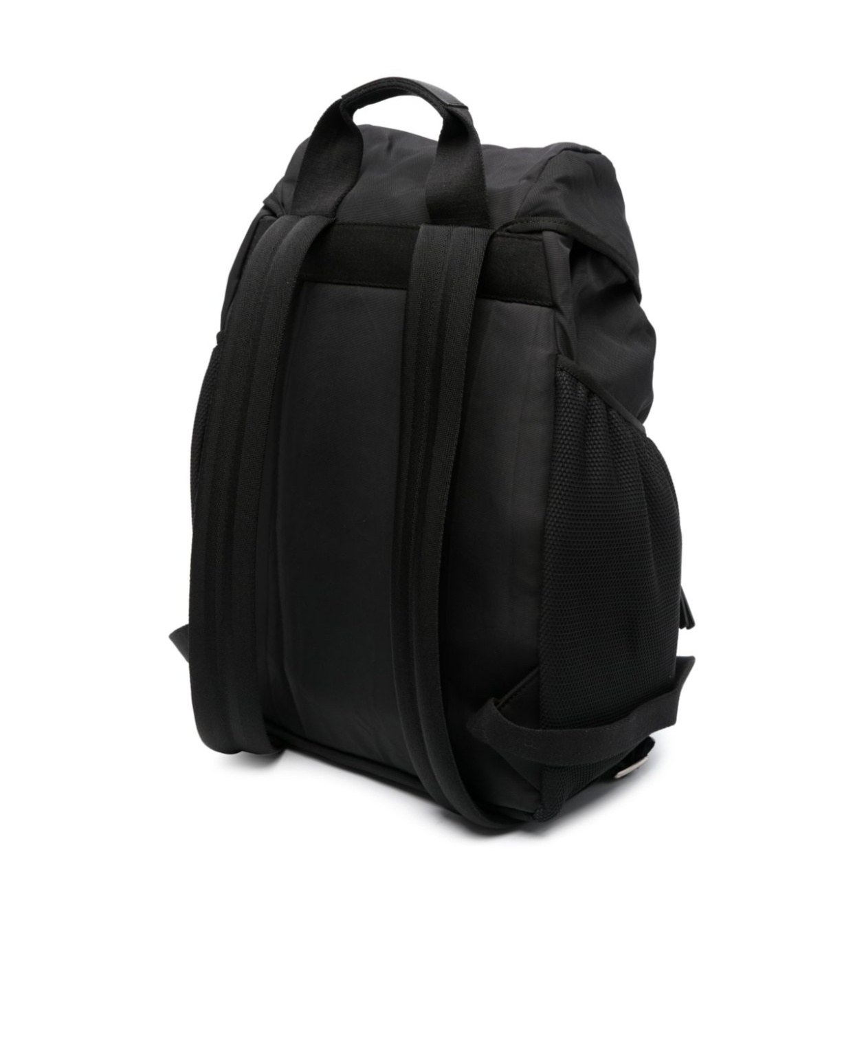 Palm Angels Logo Patch Foldover Top Backpack In Black
