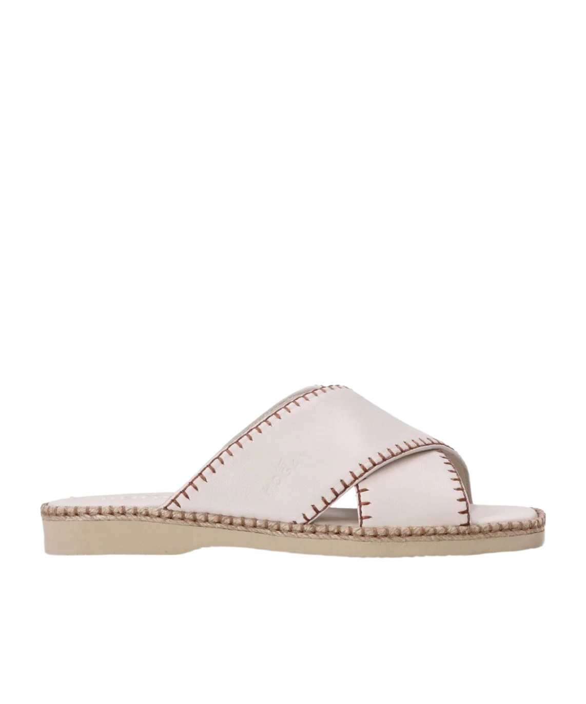 Hogan Crossover-strap Leather Sandals In White