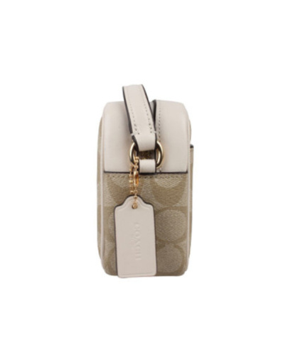 Coach Mini Jamie Logo Shoulder Bag In Nude