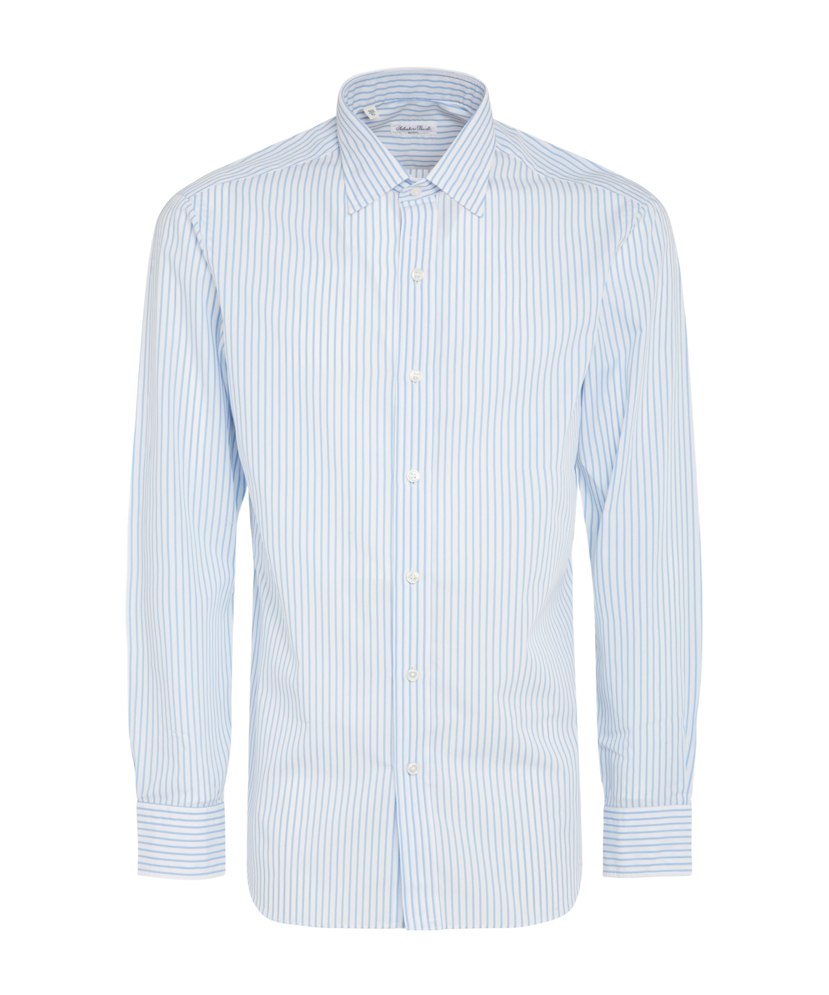 Salvatore Piccolo Striped Long-sleeved Shirt In White