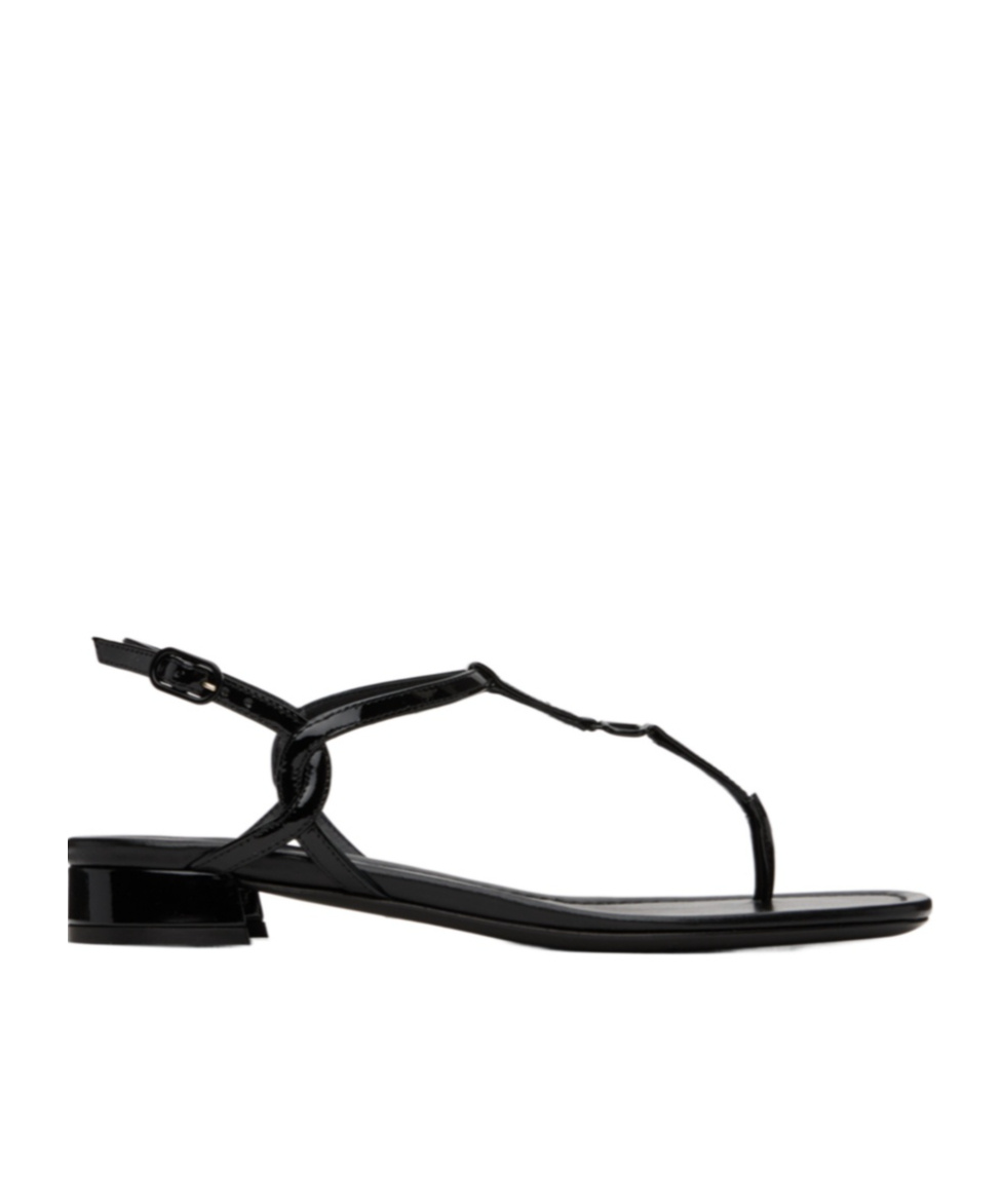 Valentino Garavani Black Vlogo Signature Sandals