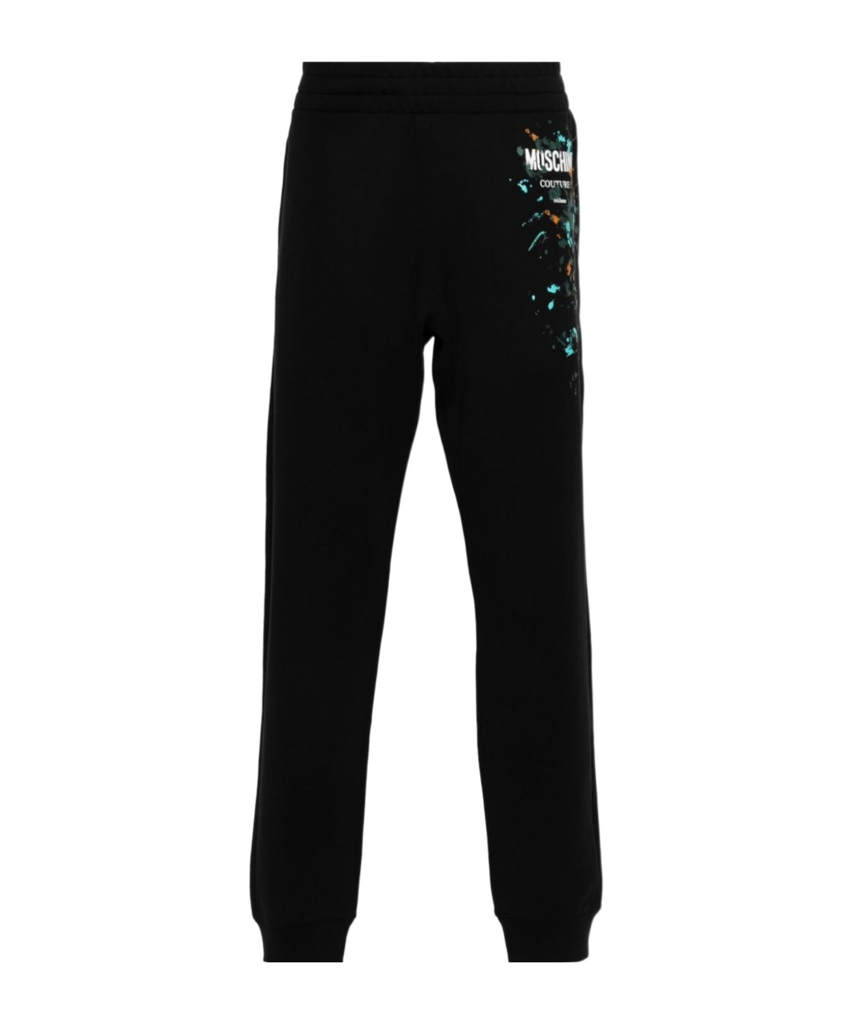 Moschino Logo Print Joggers Pants In Black