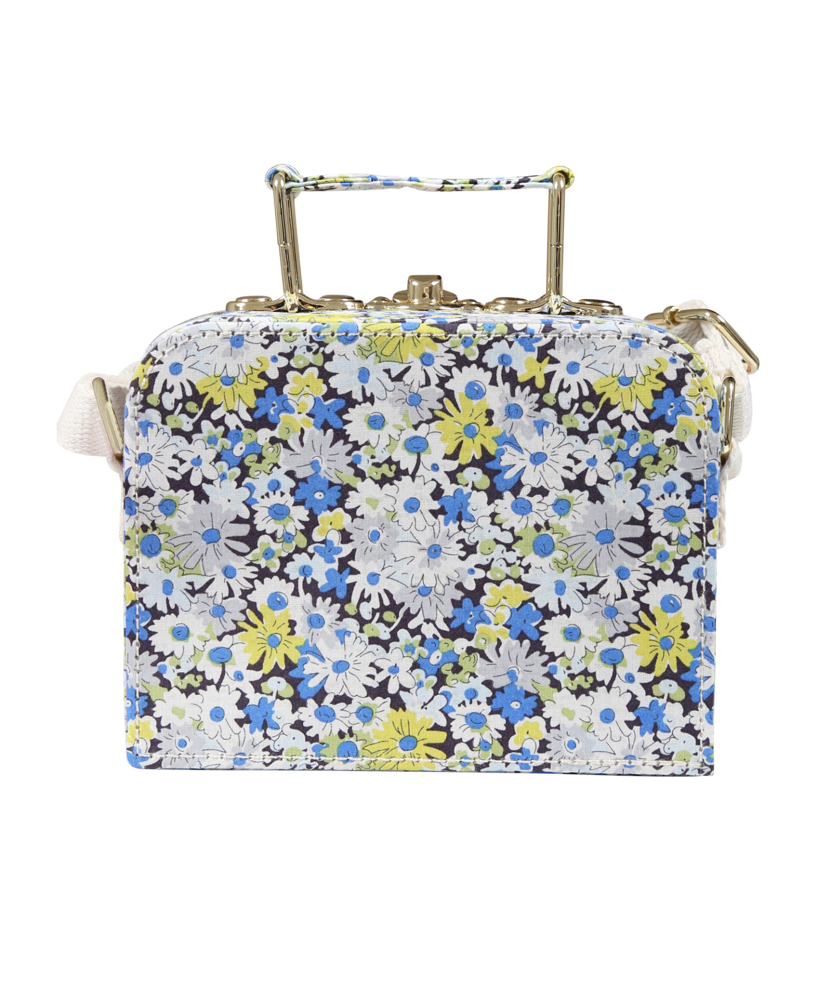 Bonpoint Aimane Valise Floral Pattern Shoulder Bag In White