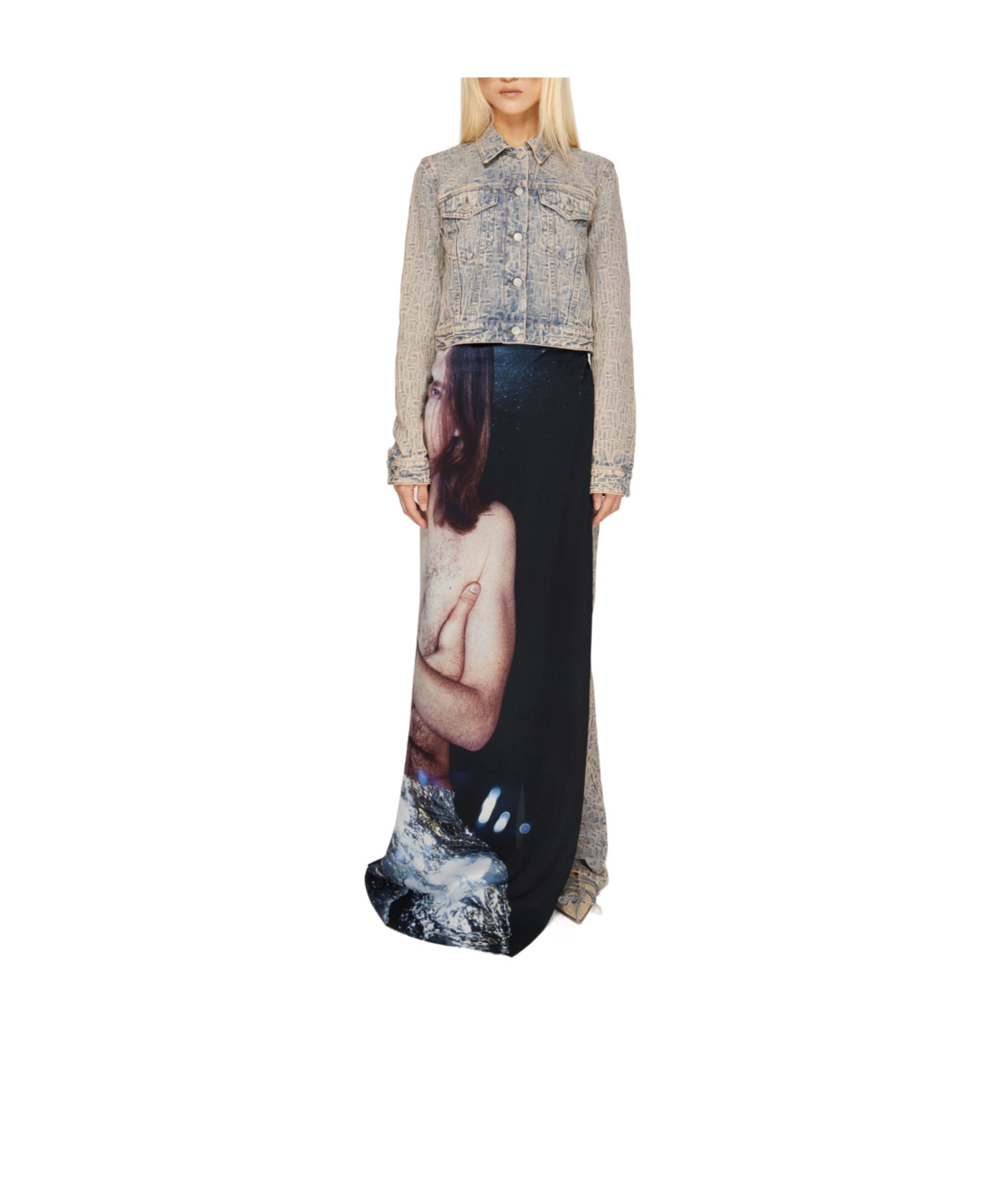 Shop Acne Studios Photographic-print Scarf In Multicolor