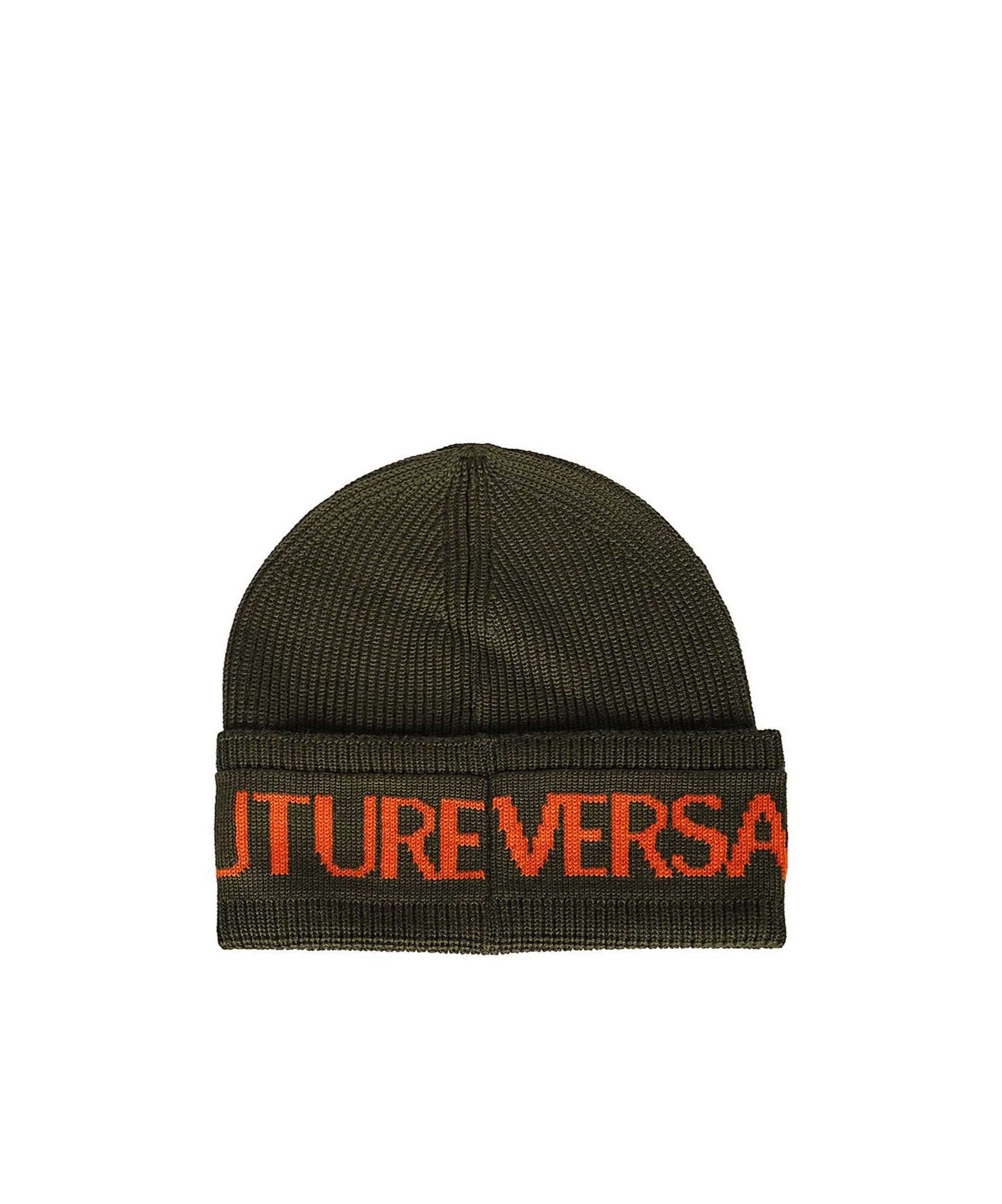 Versace Jeans Knitted Hat In Black