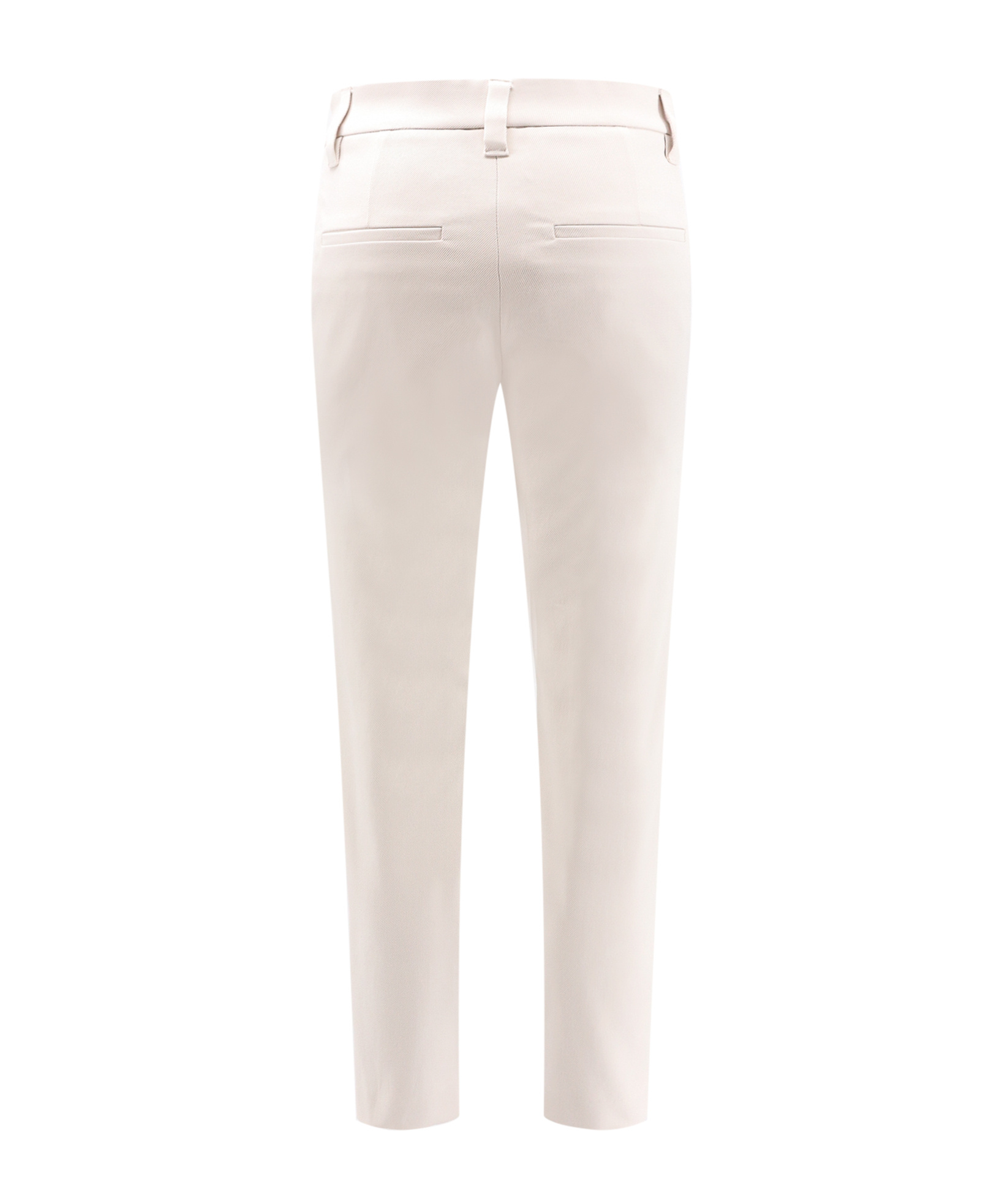 Brunello Cucinelli Slim-fit Cropped Cotton Trousers In White