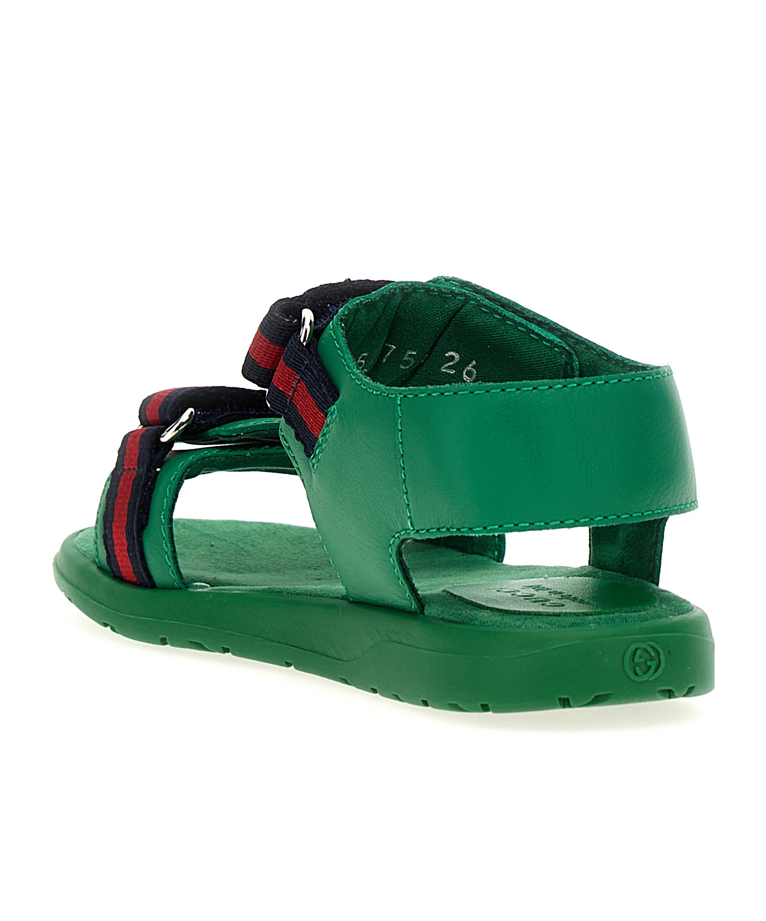 Gucci Web-stripe Touch-strap Sandals In Green