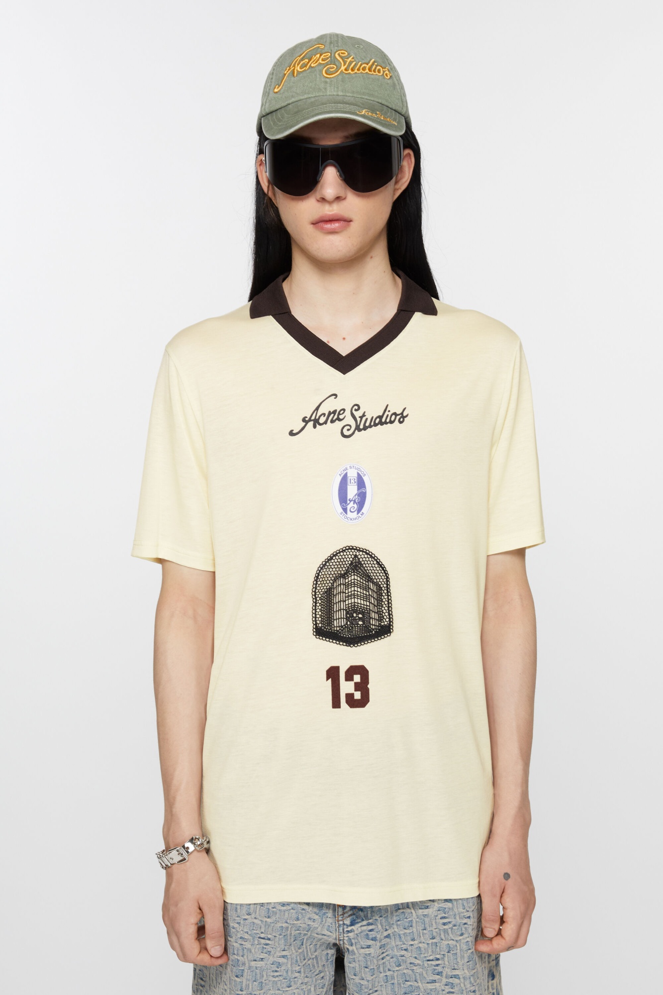 Acne Studios Bl0382 Aef-ivory White T-shirt White In White