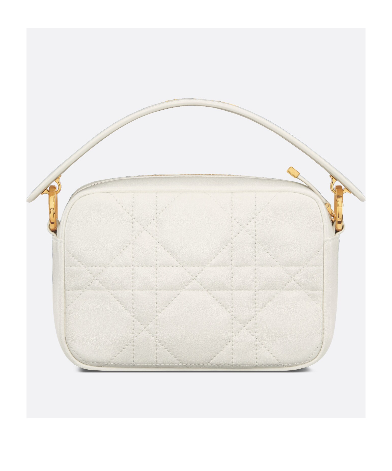 Dior Small  Caro Handle Camera Shoulder Bag In White