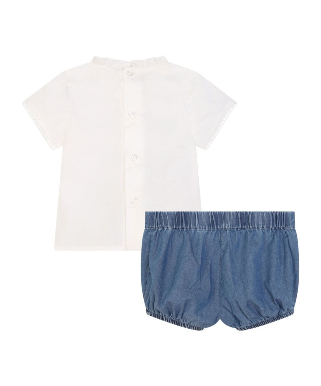 Chloé Short-sleeved Shirt And Shorts Suit In White