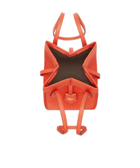Fendi Red Leather Mini Bag That Can Be Transformed In Red