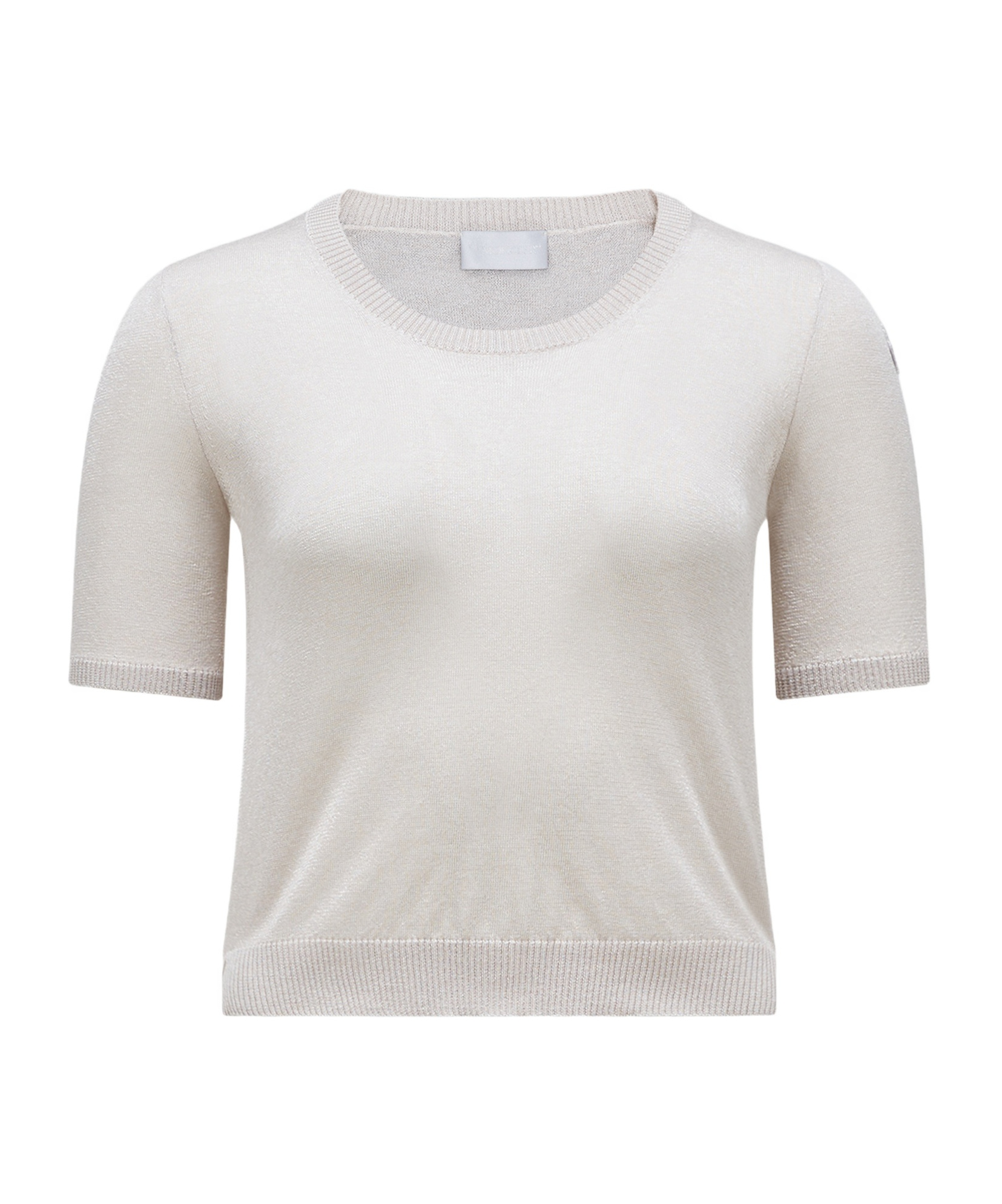 Moncler Logo-patch Short-sleeve Jumper In White