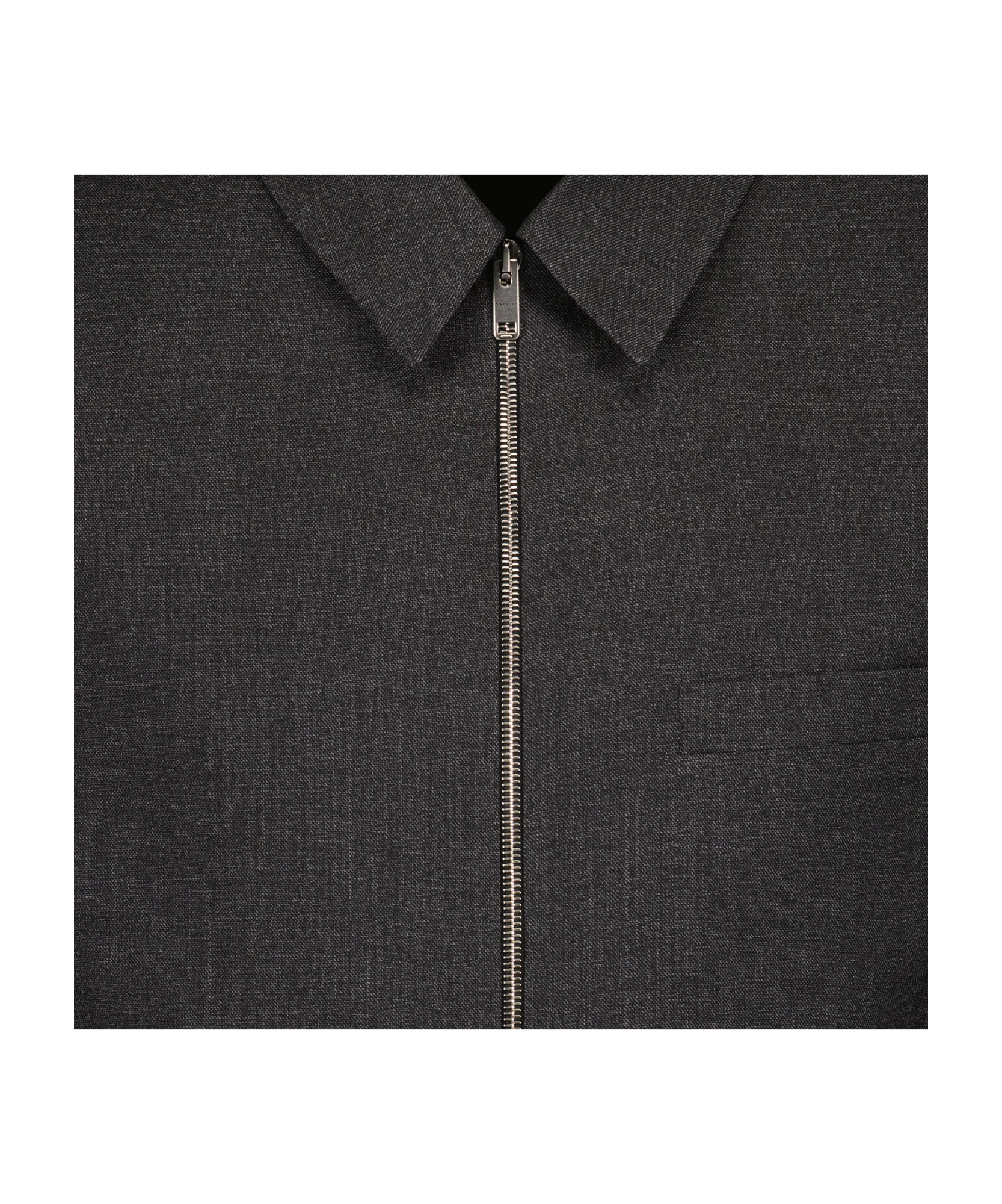 Givenchy Straight-collar Wool Bomber Jacket In Black