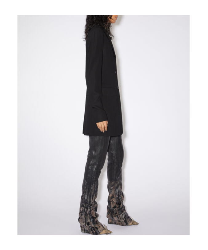 Acne Studios Single-breasted Wool-blend Blazer In Black