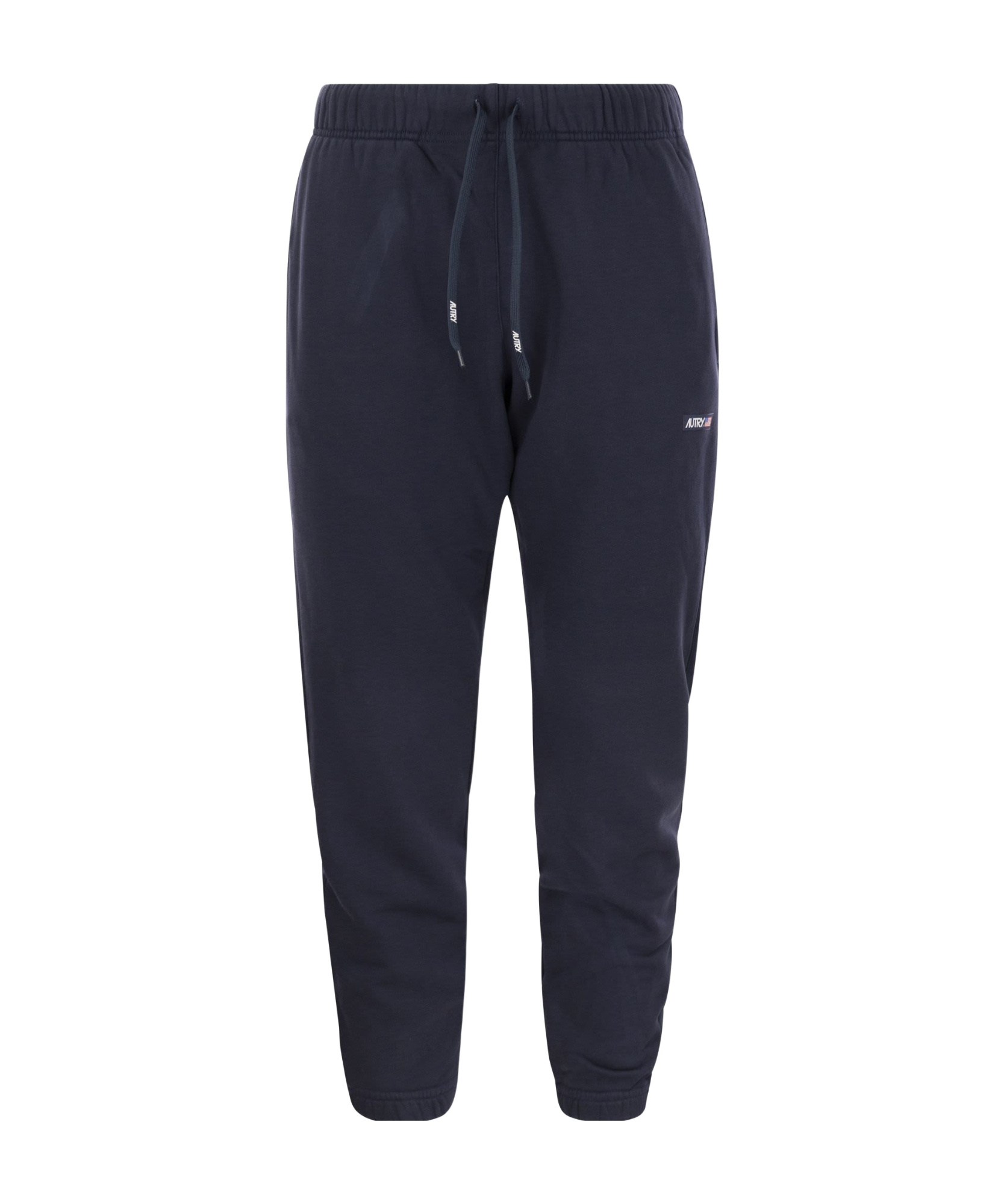 Autry Tapered Cotton Track Pants In Black