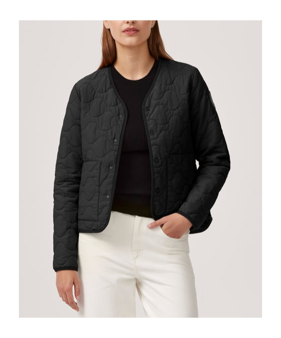 Shop Canada Goose Annex Liner Collarless Jacket In Black