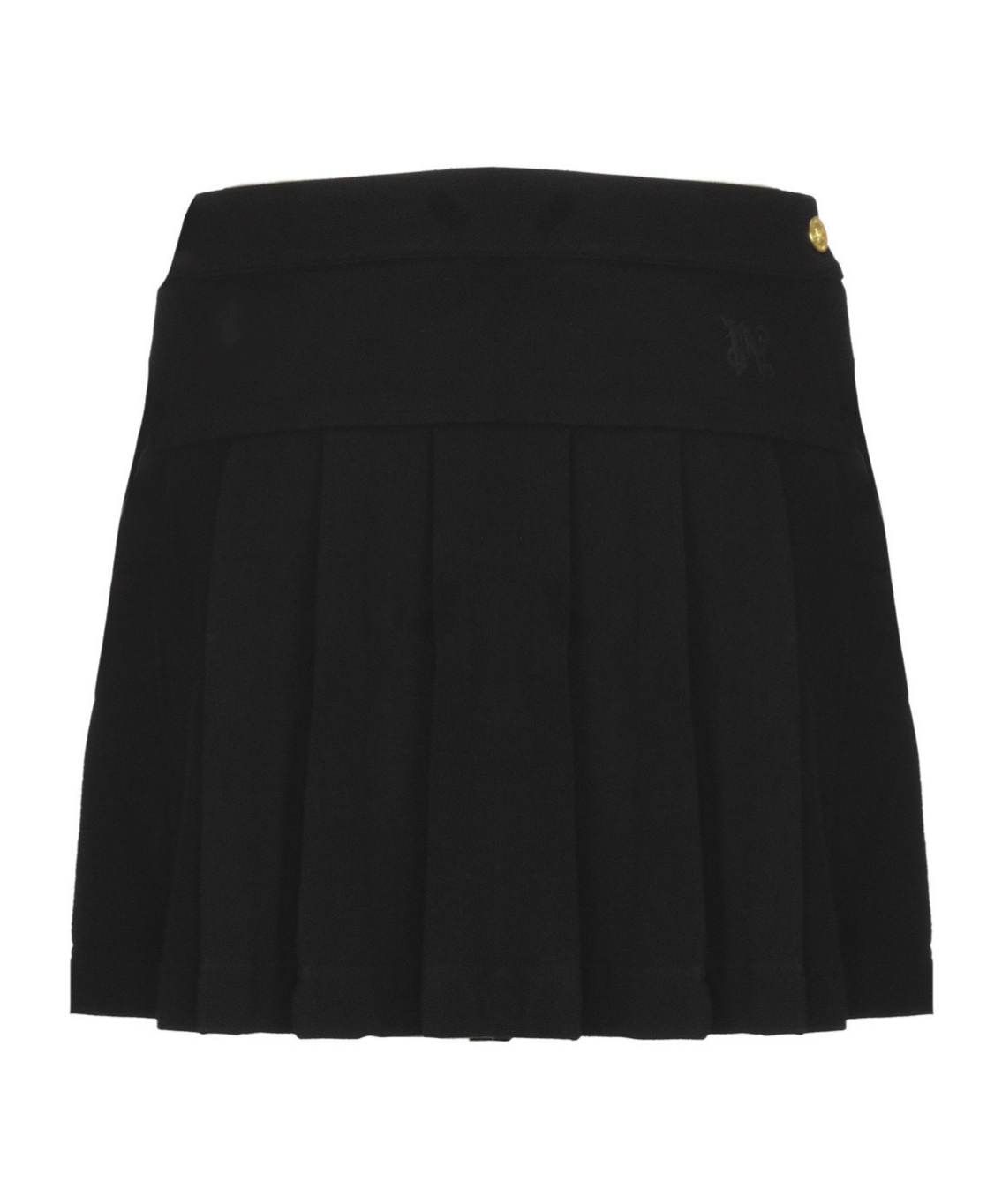 PALM ANGELS PALM ANGELS MONOGRAM-EMBROIDERED LOW-RISE MINI SKIRT