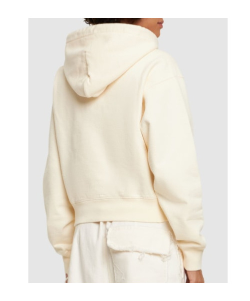 Jacquemus Cotton Hoodie With Drawstring Hood And Ribbed Details