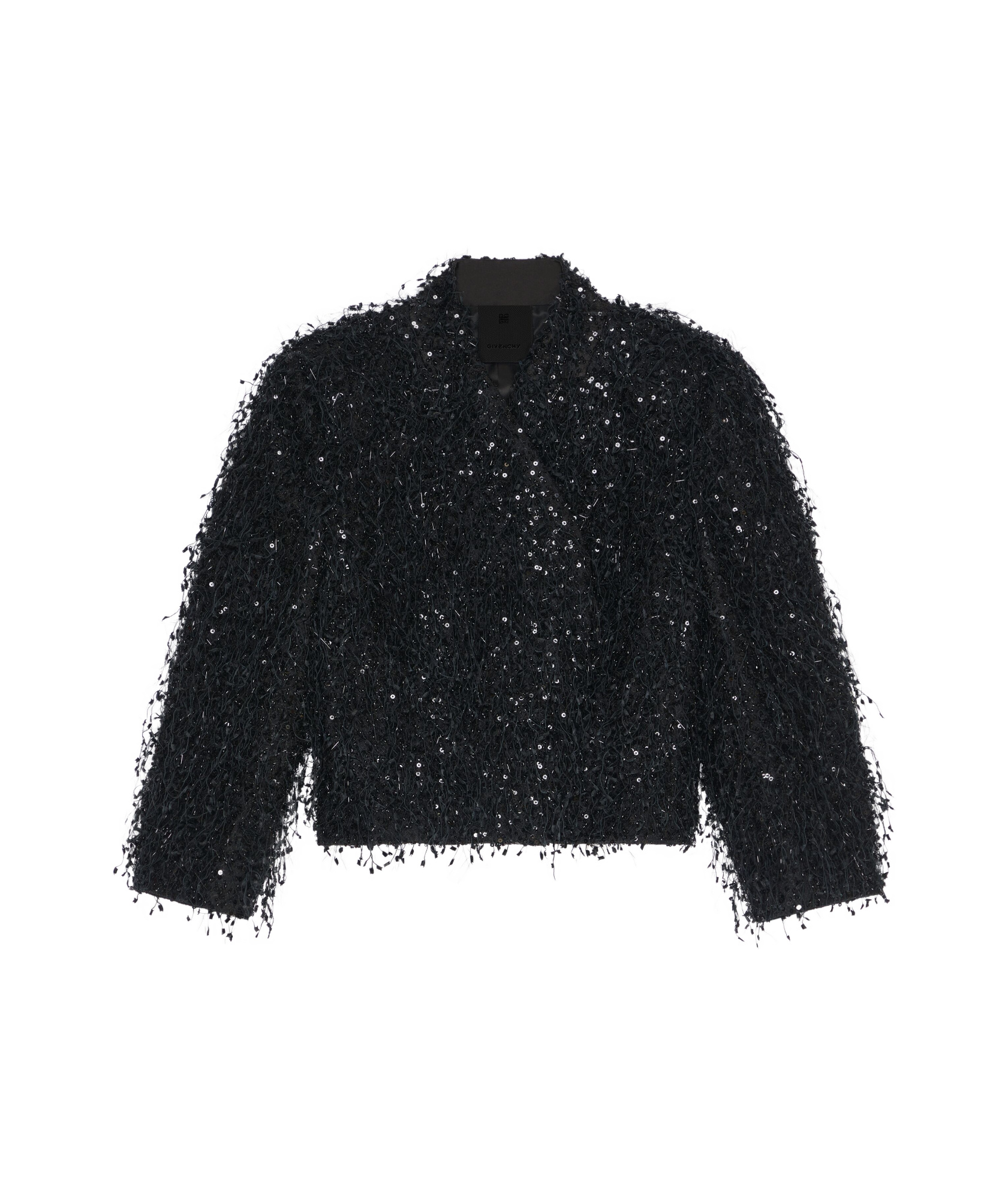 GIVENCHY JACKET WITH EMBROIDERED FRINGES AND RHINESTONES