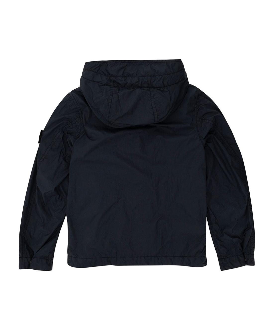 Stone Island Compass-badge Hooded Jacket In Blue