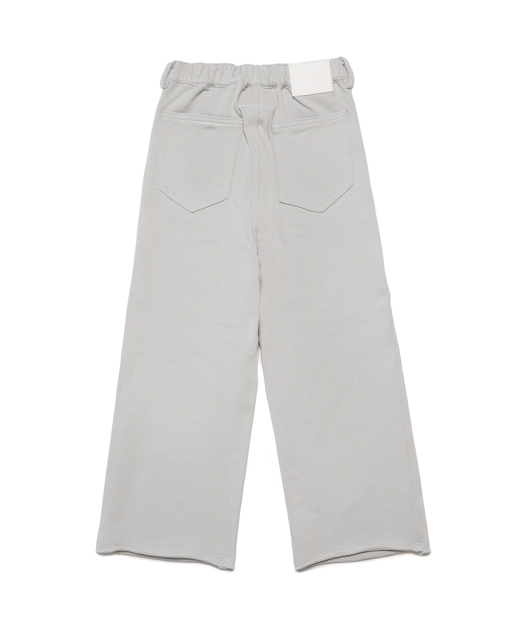 Mm6 Maison Margiela Logo-patch Cotton Straight Trousers In White