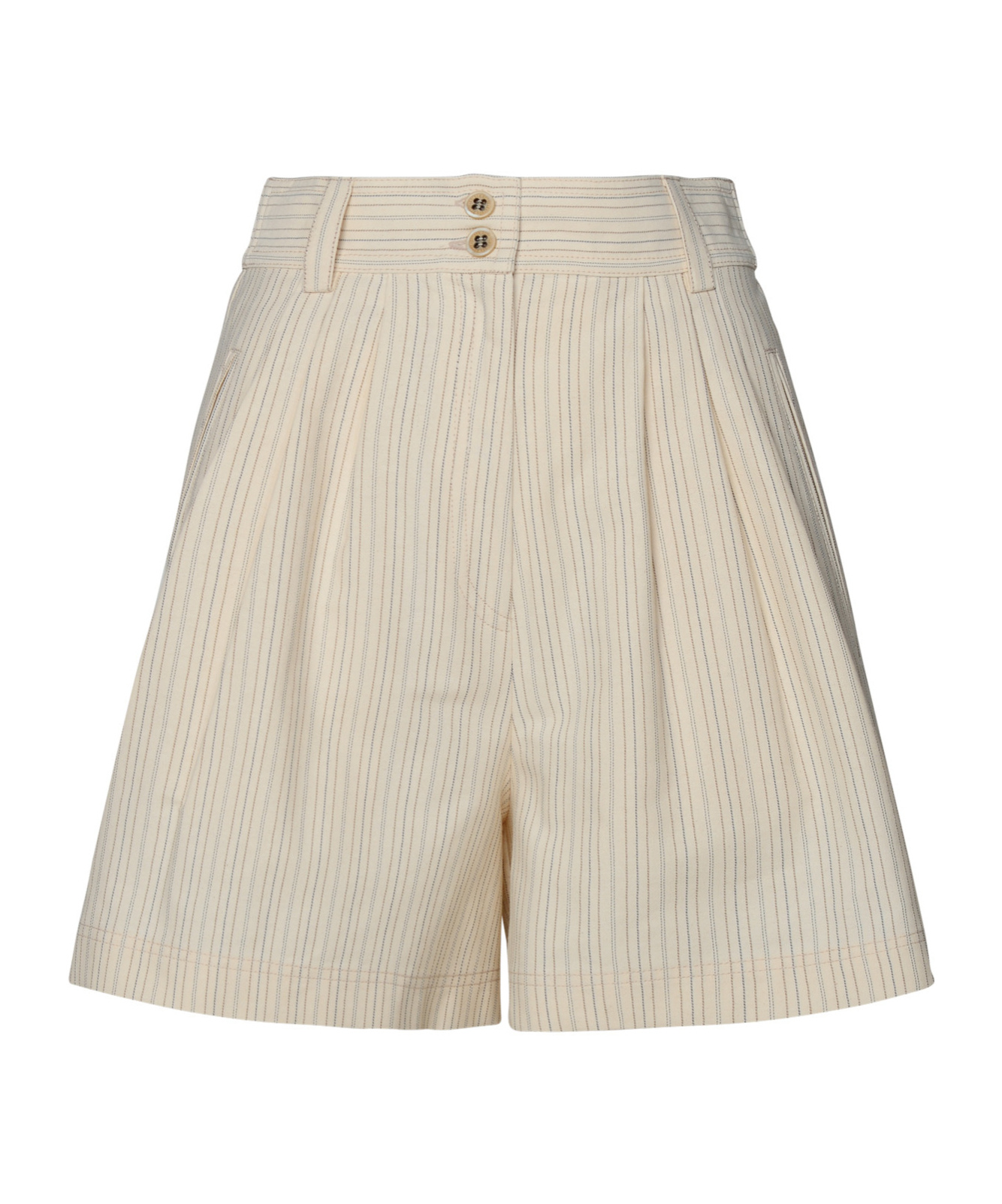 Golden Goose Pinstriped Cotton-blend Shorts In Nude