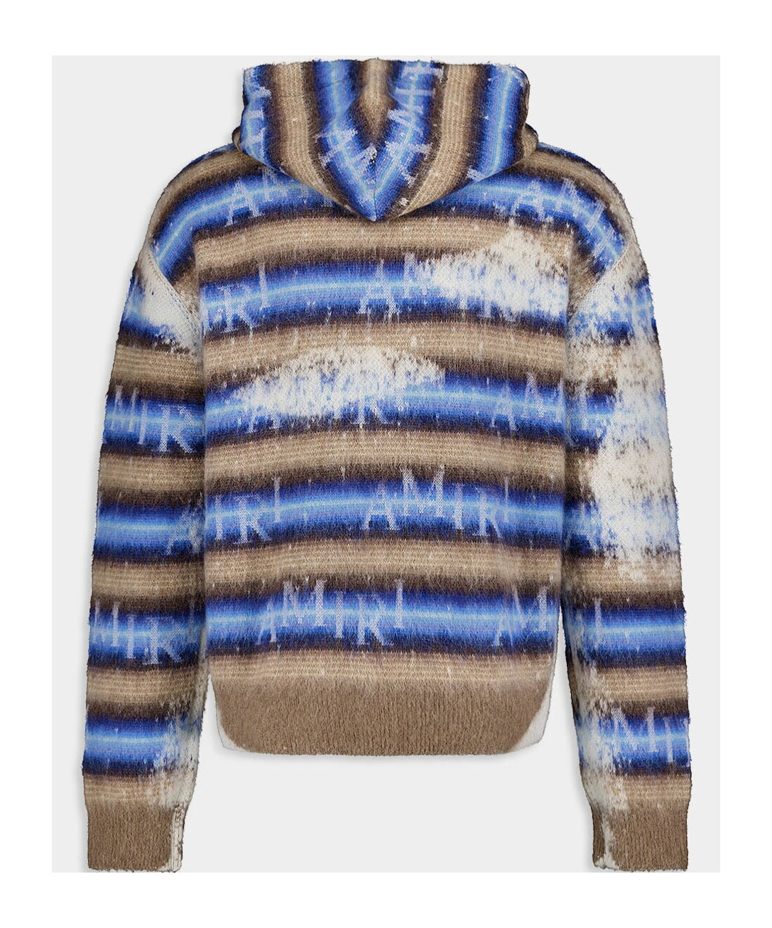 Amiri Staggered Striped Mohair And Wool-blend Hoodie In Multicolor