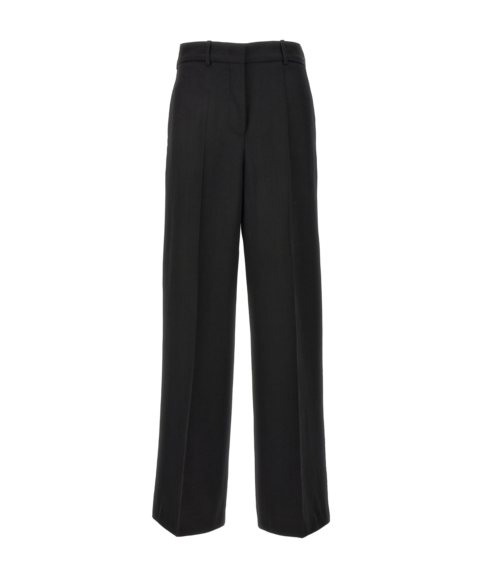 Jil Sander Elasticated-waist Wide-leg Trousers In Black