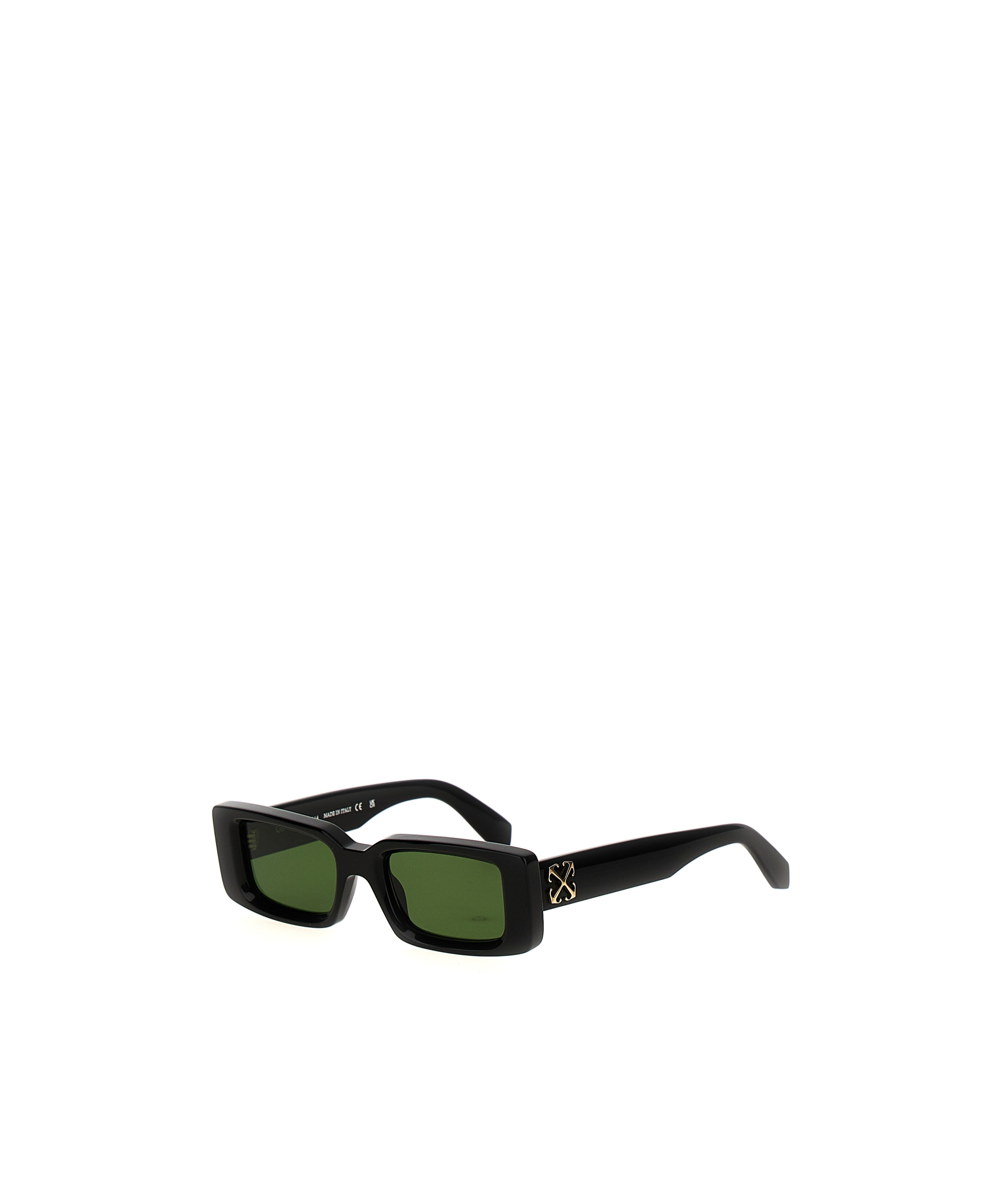 Off-white Arthur Rectangular Frame Sunglasses In Green