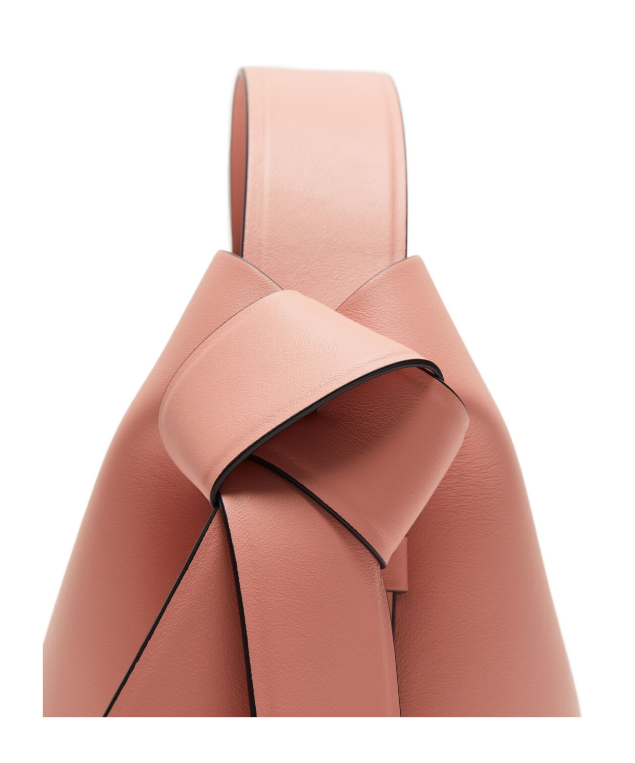 Acne Studios Musubi Salmon Pink Calf Leather Mini Bag In Pink