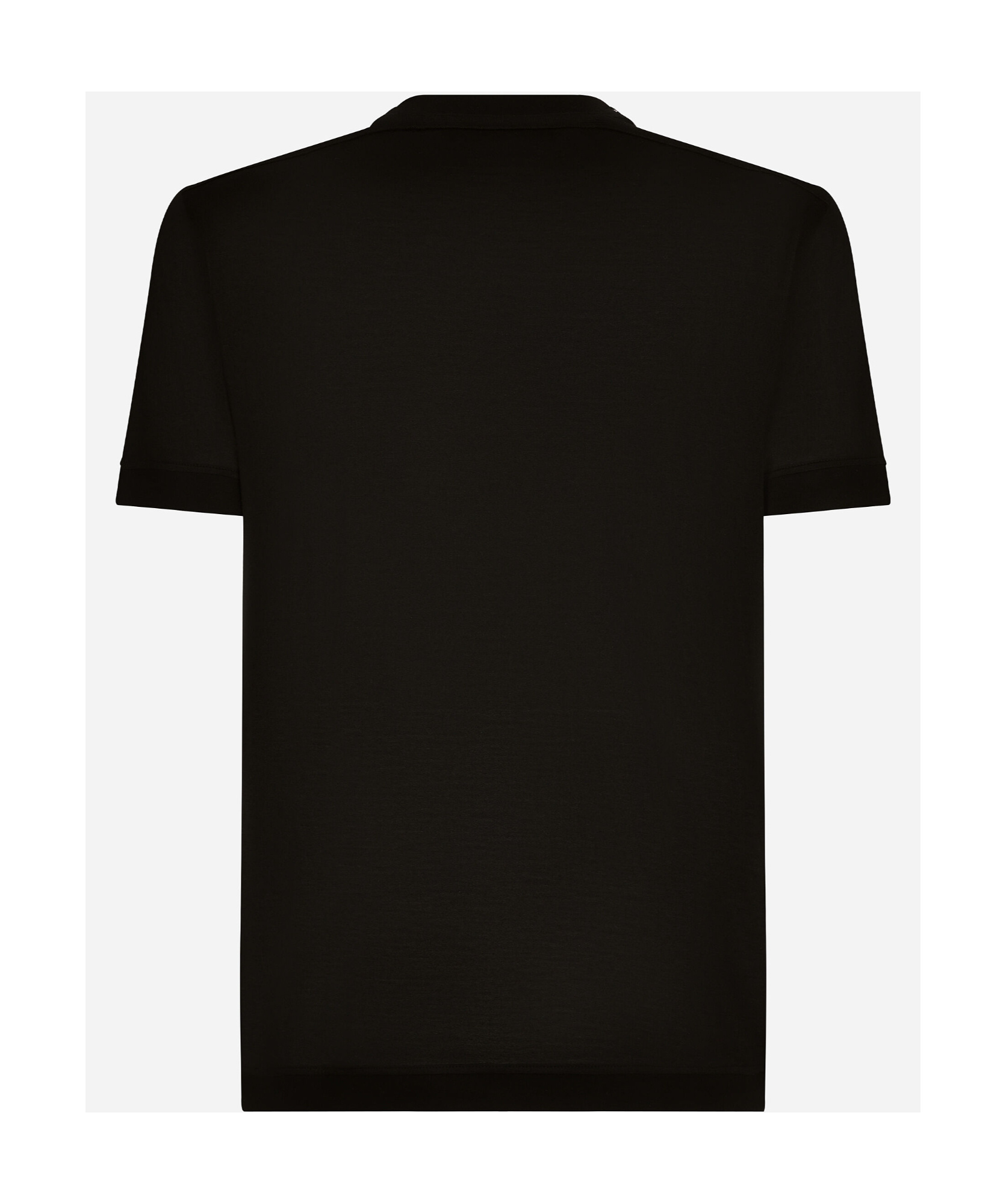 Dolce & Gabbana Short-sleeved Silk T-shirt In Black