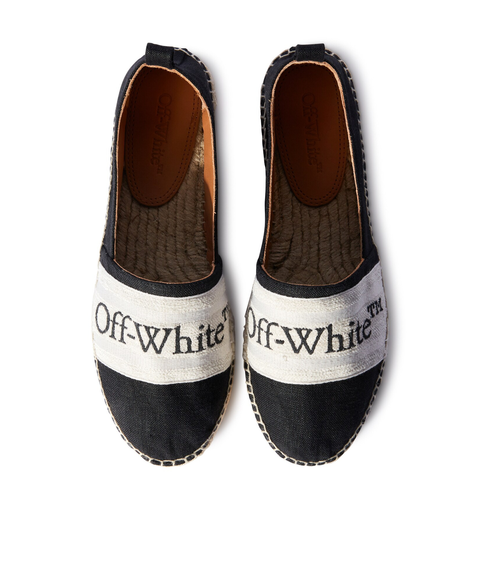 OFF-WHITE BOOKISH LOGO-BAND ESPADRILLES 