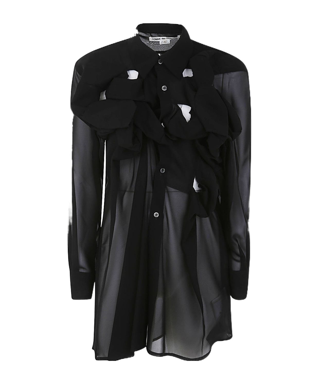 COMME DES GARÇONS CUT-OUT SEMI-SHEER SHIRT