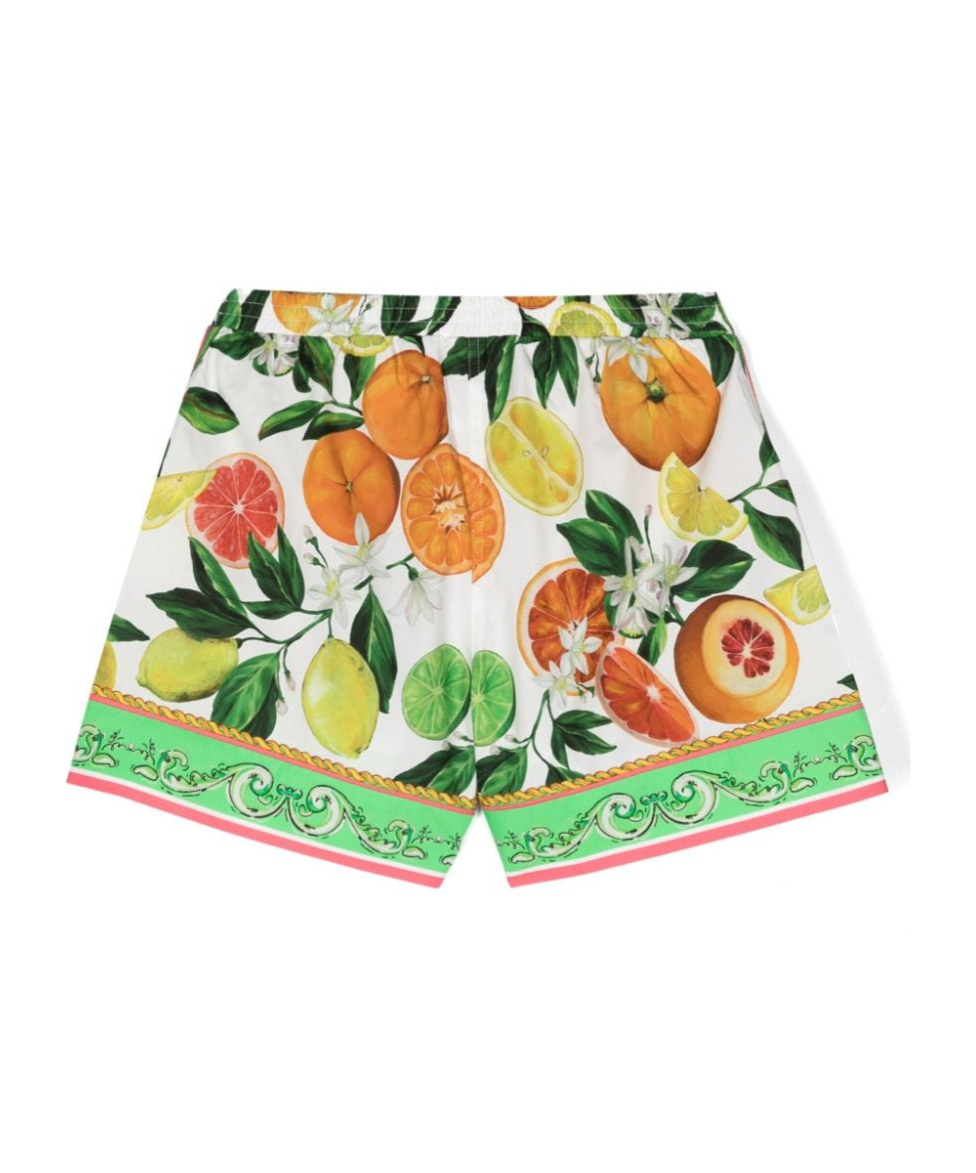 Dolce & Gabbana Mix-print Cotton Shorts In Green