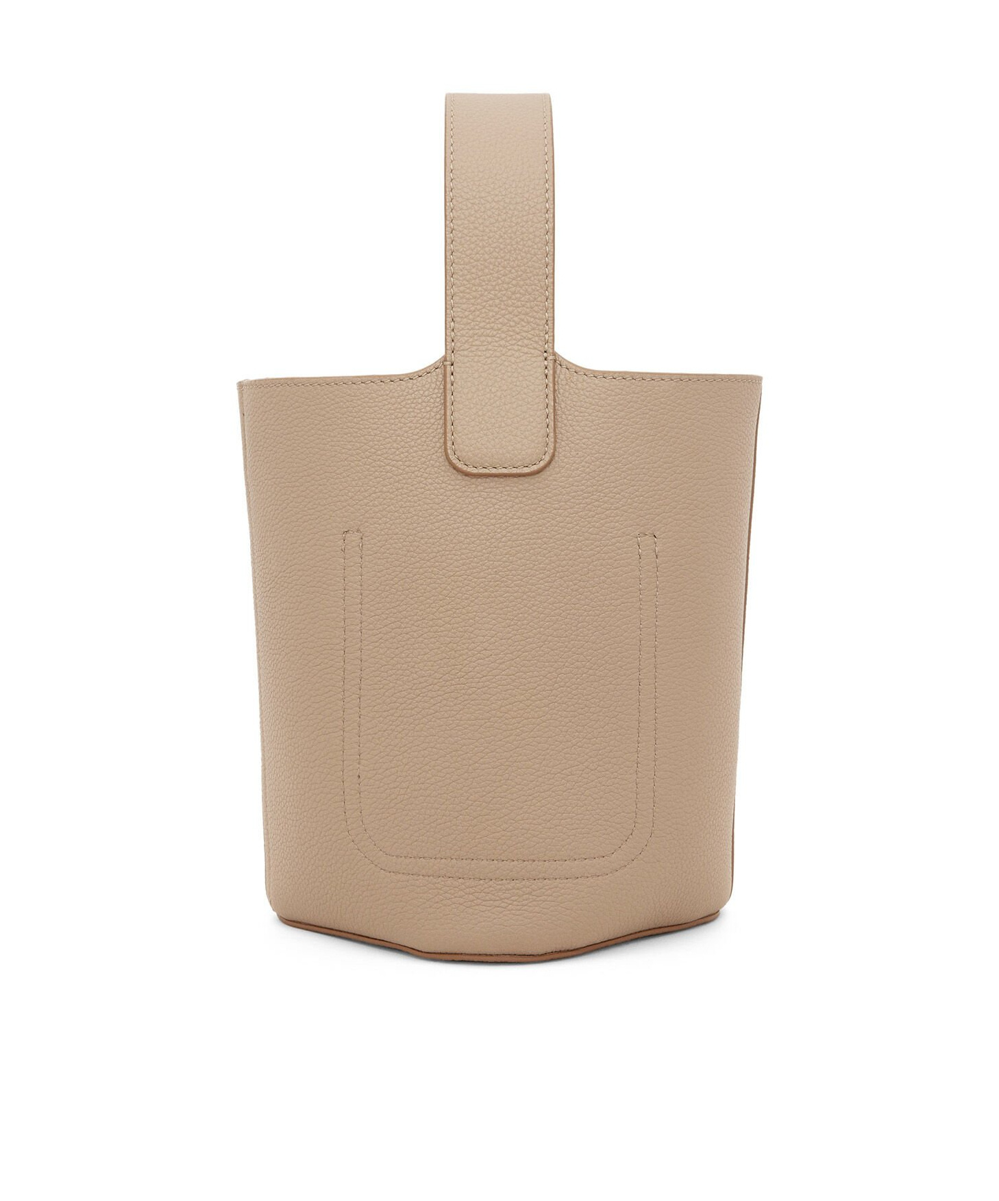 Loewe Mini Pebble Bucket Bag In Soft Grained Calfskin In Nude