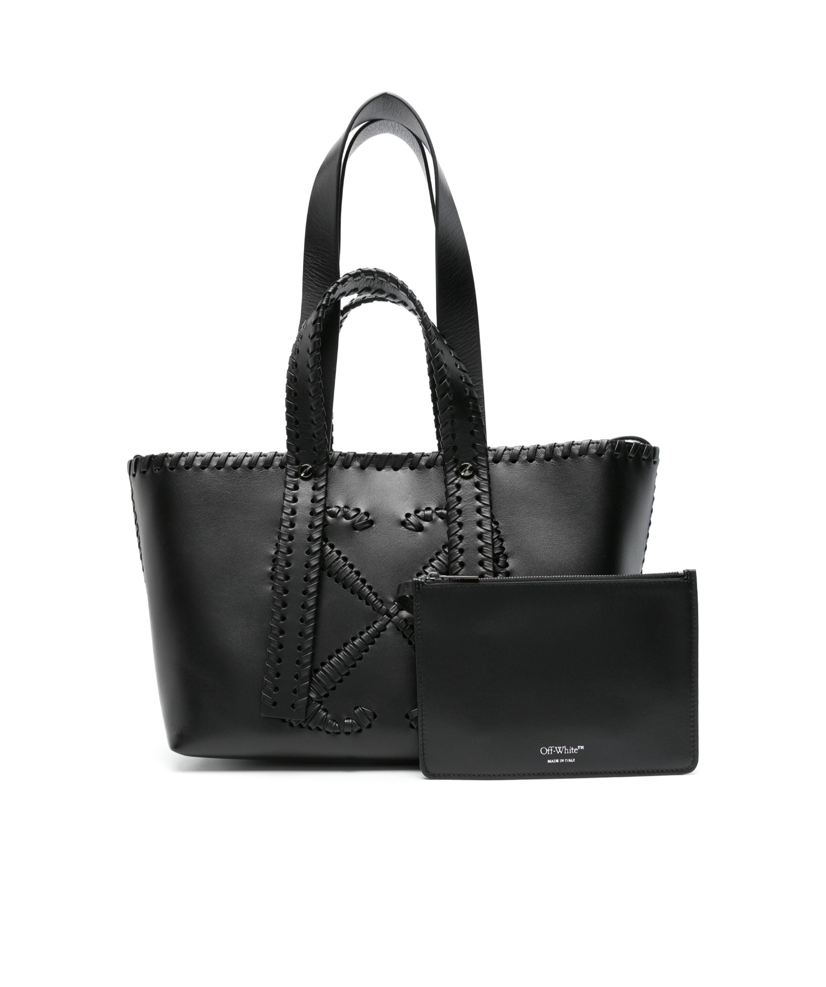Off-white Day Off Medium Weaving Bag In Black