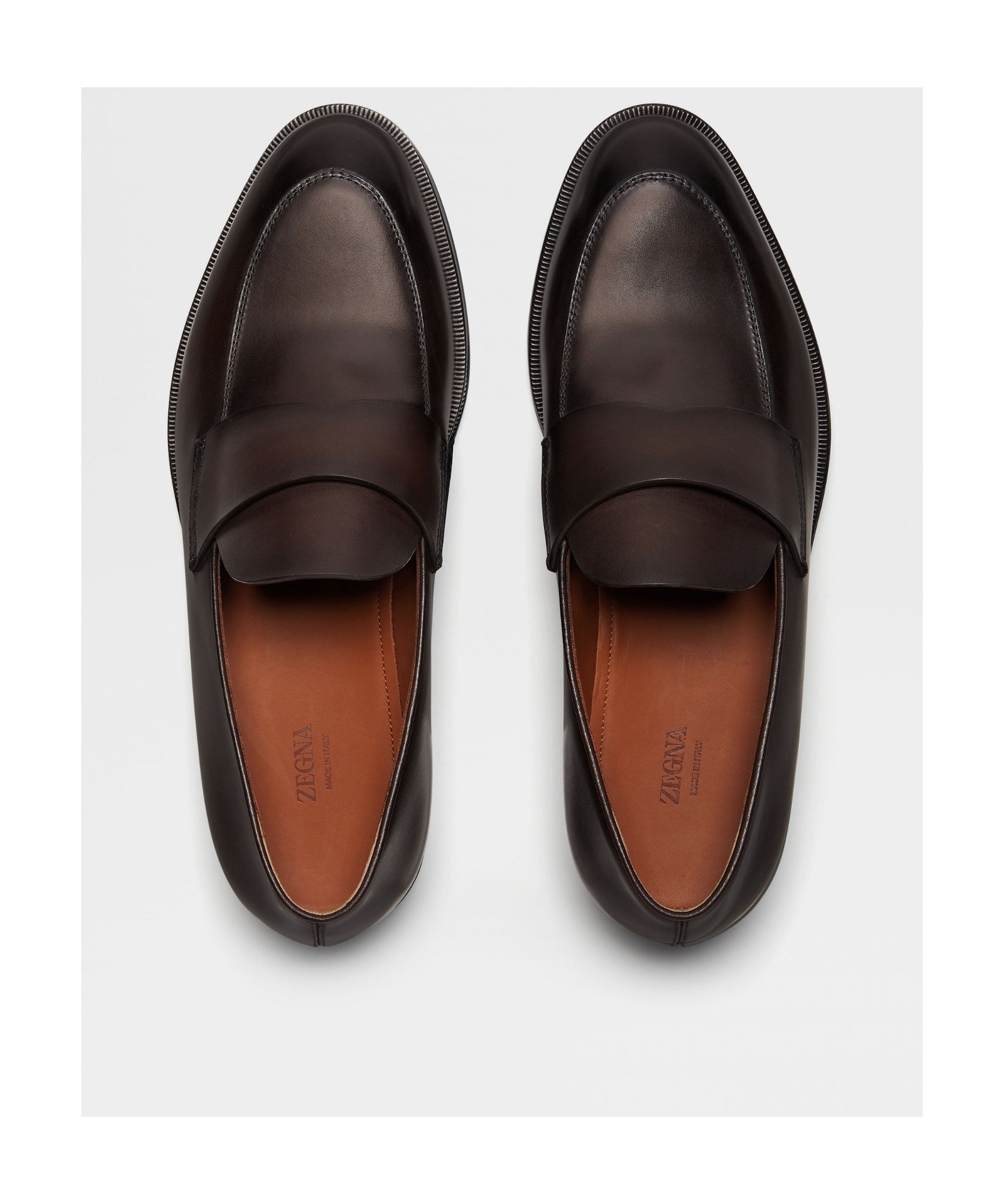Zegna Torino Loafer Aus Leder In Dunkelbraun In Black