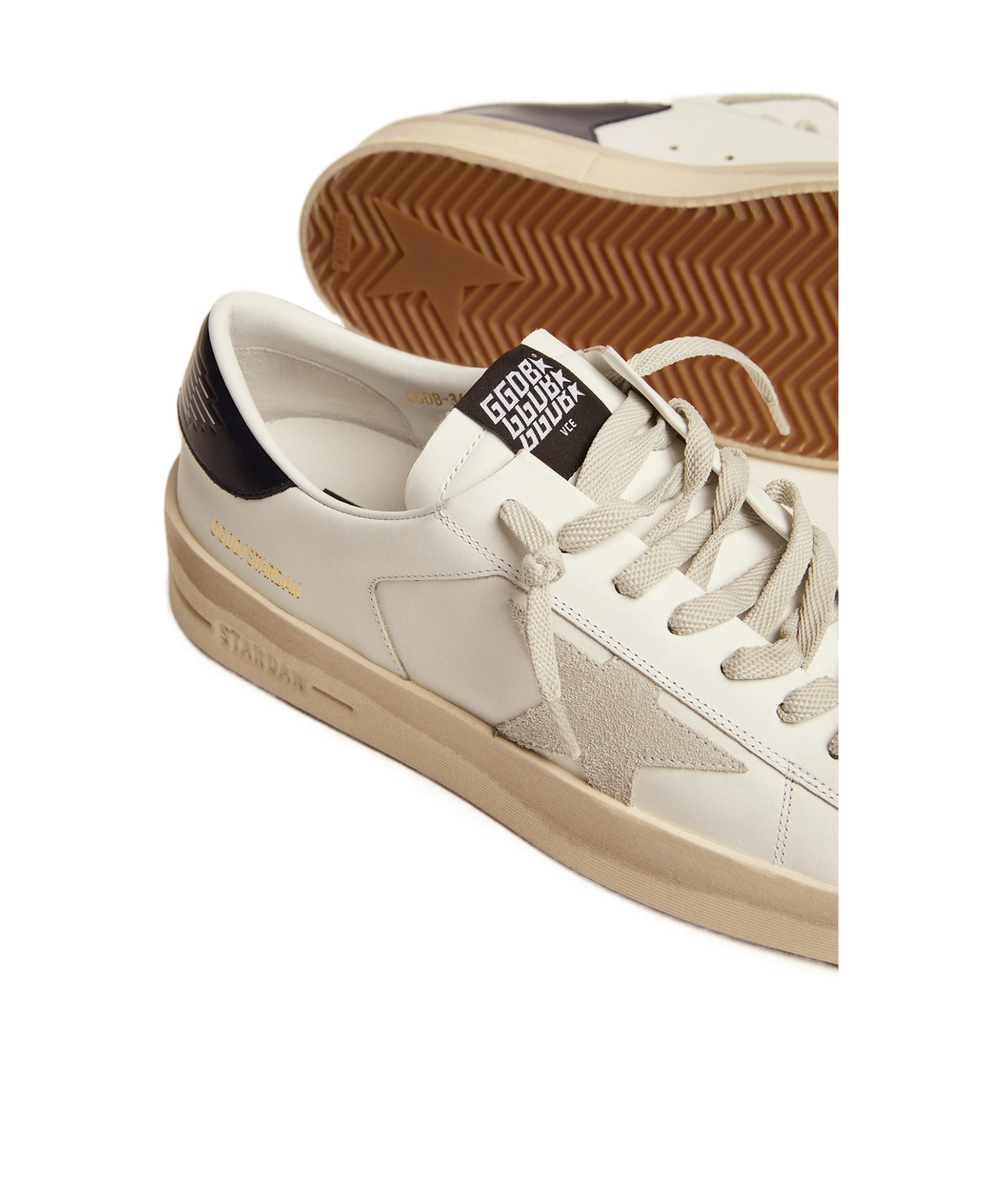 Golden Goose White Sneakers With Star Detail In Leather Man In Nude