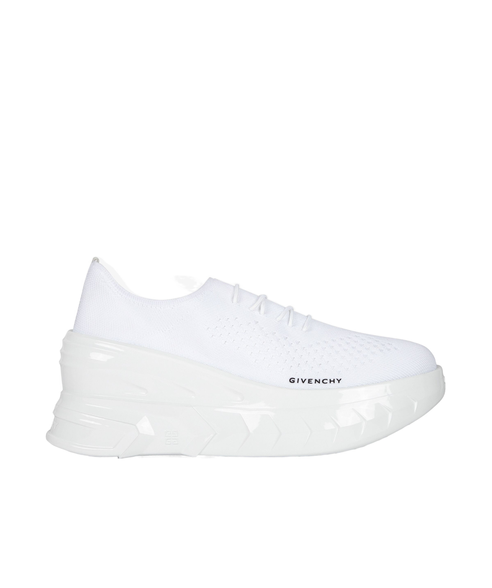 Givenchy Womens White Marshmallow Wedge Chunky-sole Knitted Low-top Trainers In White