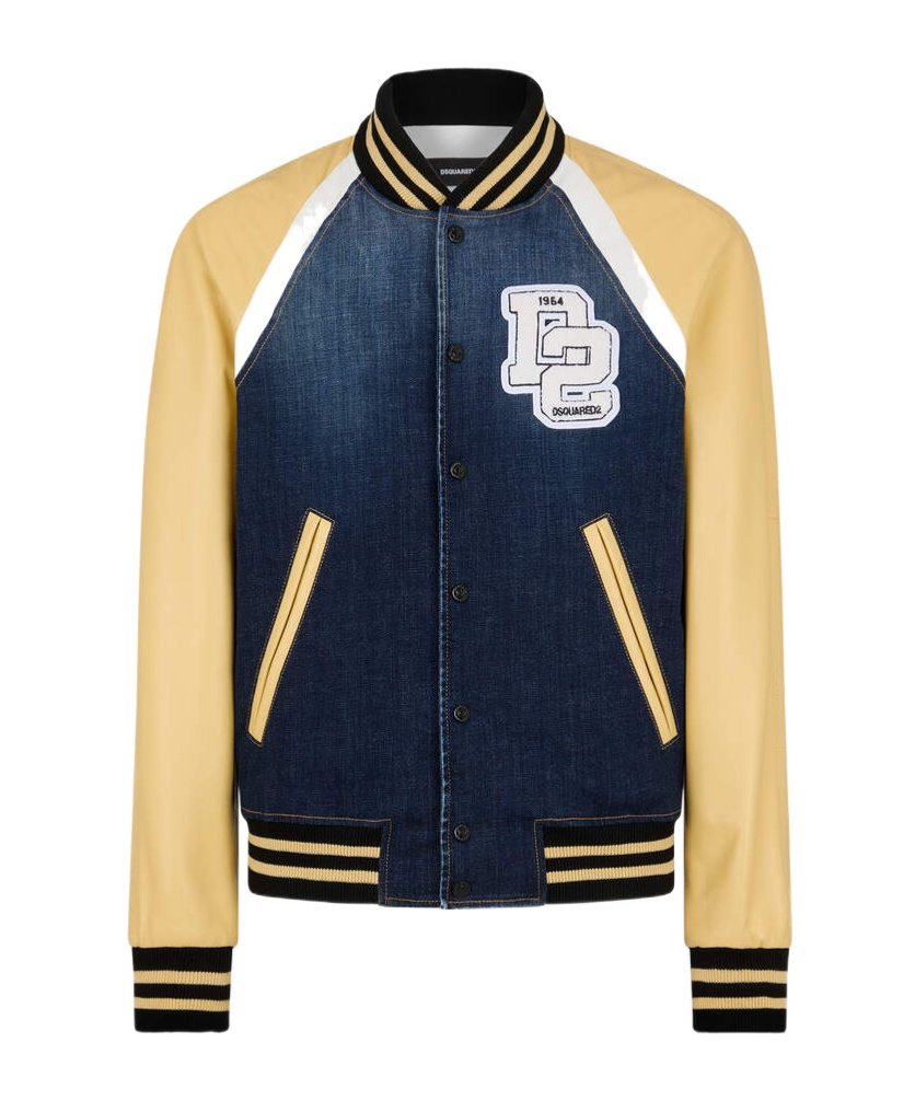 DSQUARED2 STREET COLLEGE PANELLED BOMBER JACKET