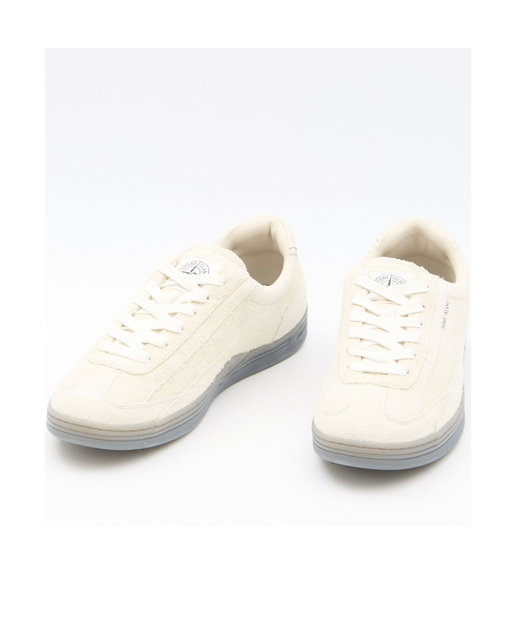 STONE ISLAND COMPASS-PATCH SUEDE SNEAKERS