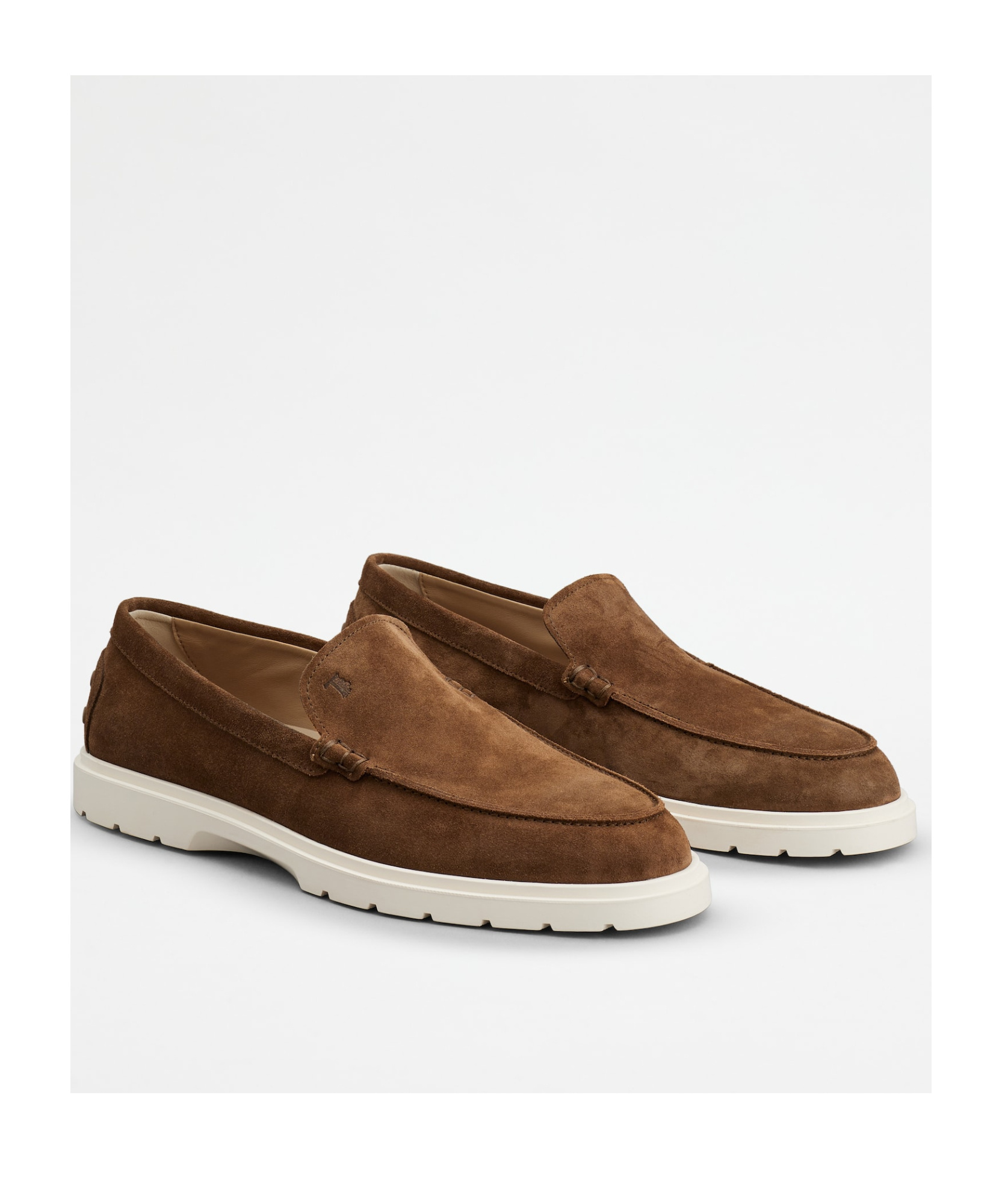 Tod's Men Suede Slipper Moccasin In Brown