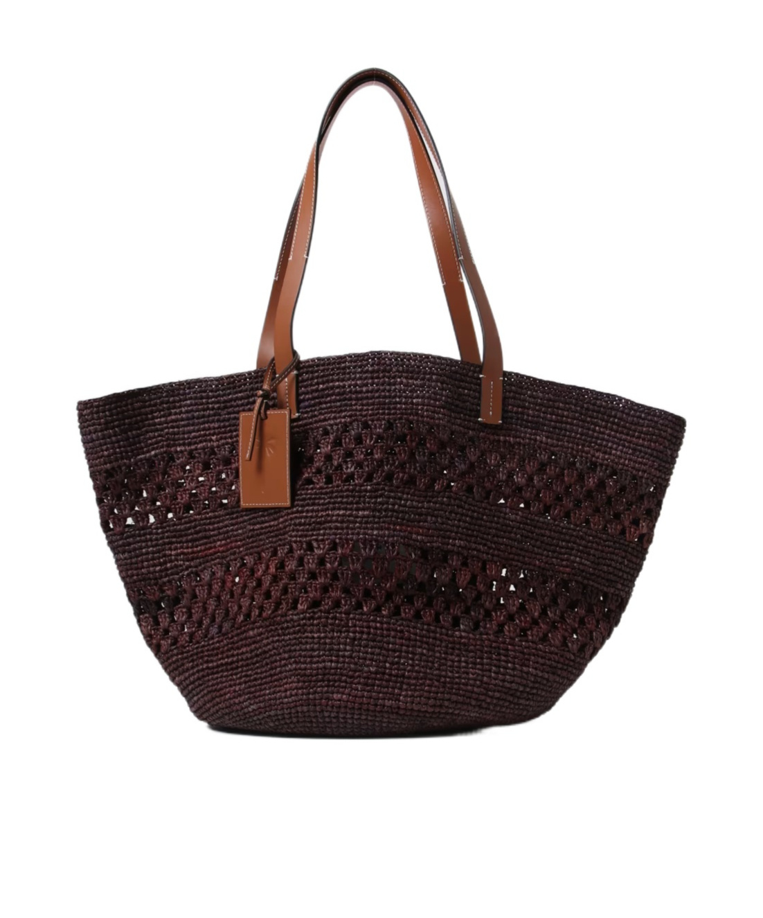 Manebi Knitted Design Handbag In Black