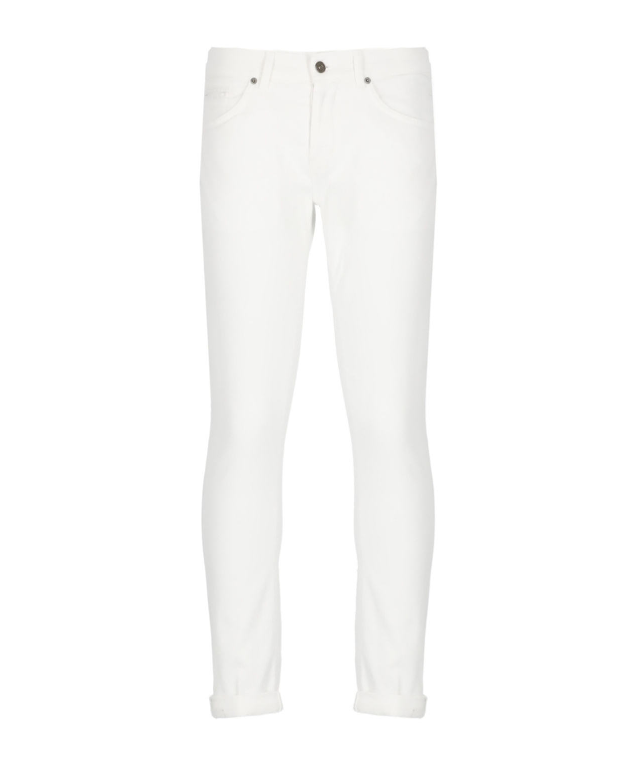 Dondup Denim Trousers With Belt Loops In White