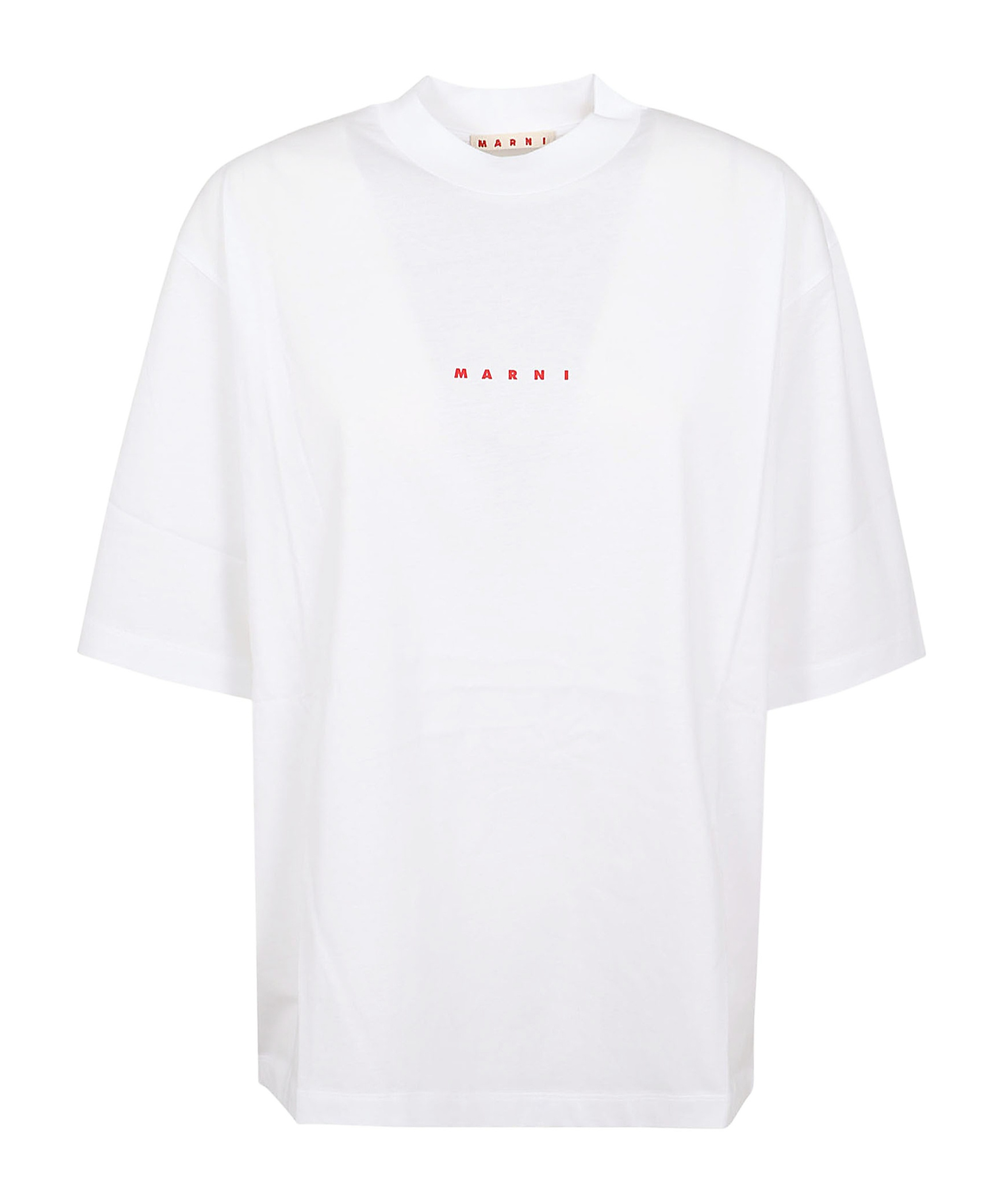 Marni White Cotton Knit T-shirts And Polos In White
