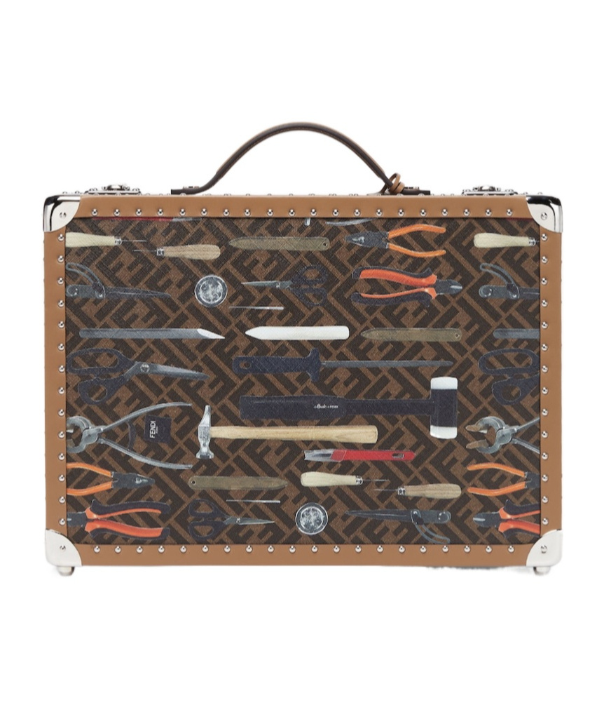 Fendi Medium Ff Suitcase In Black
