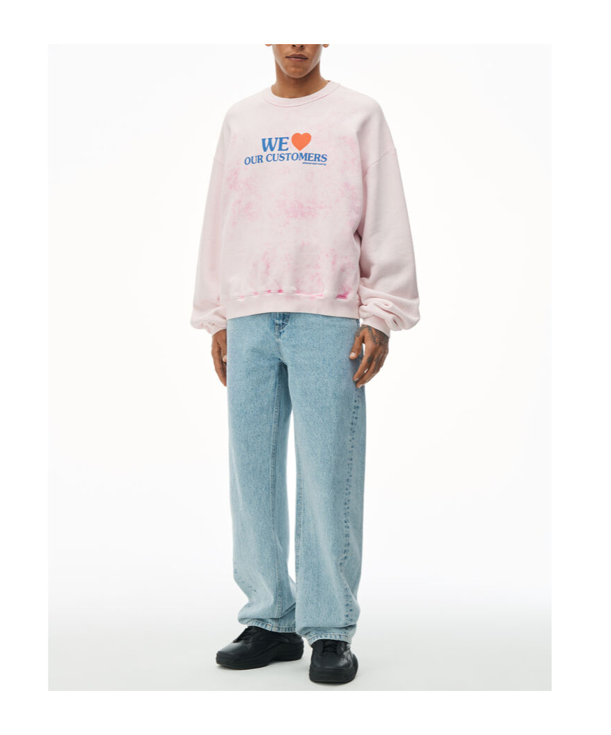 Alexander Wang We Love Our Customers Sweatshirt In Pink