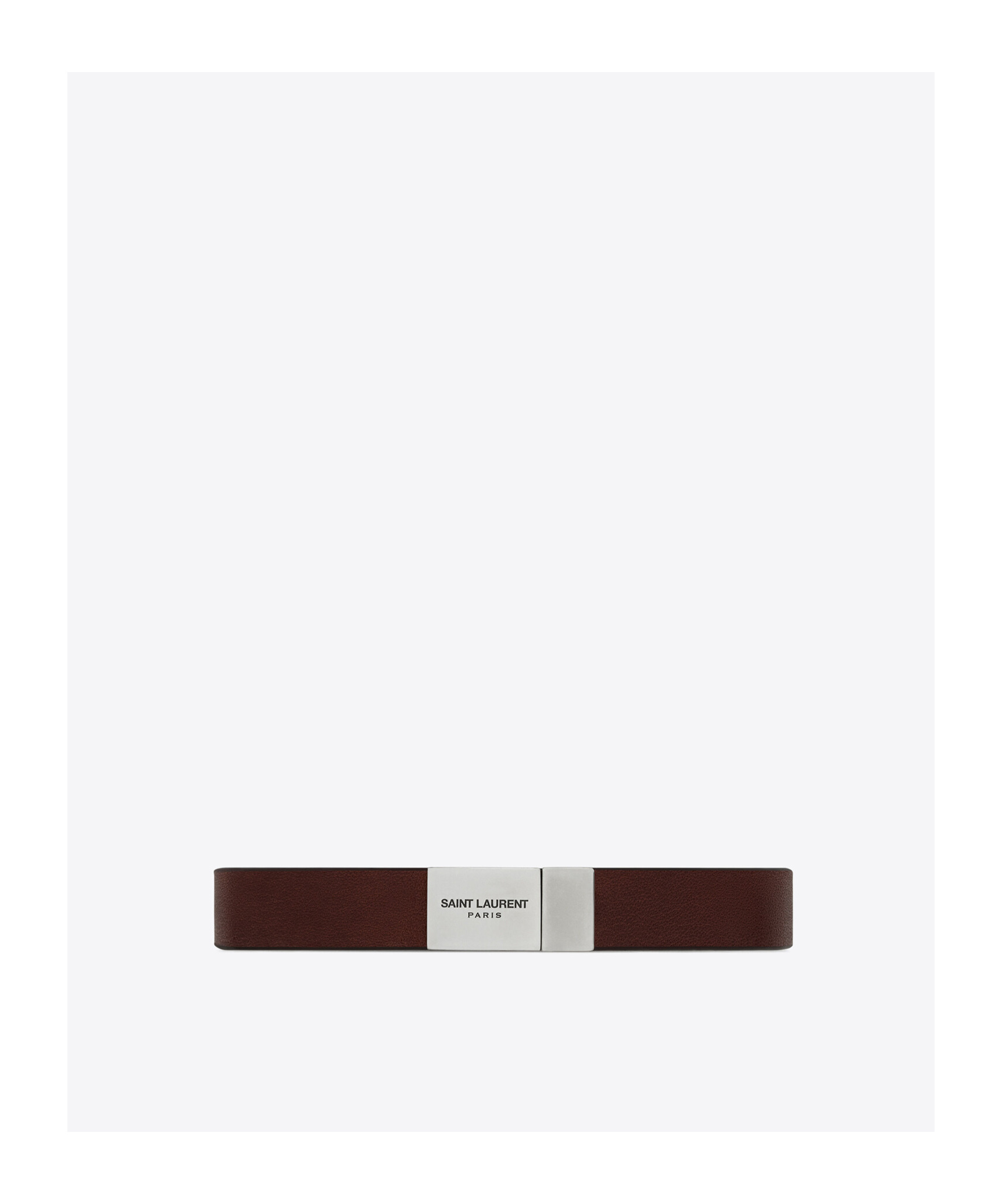 Saint Laurent Cassandre Bracelet In Leather In Yellow