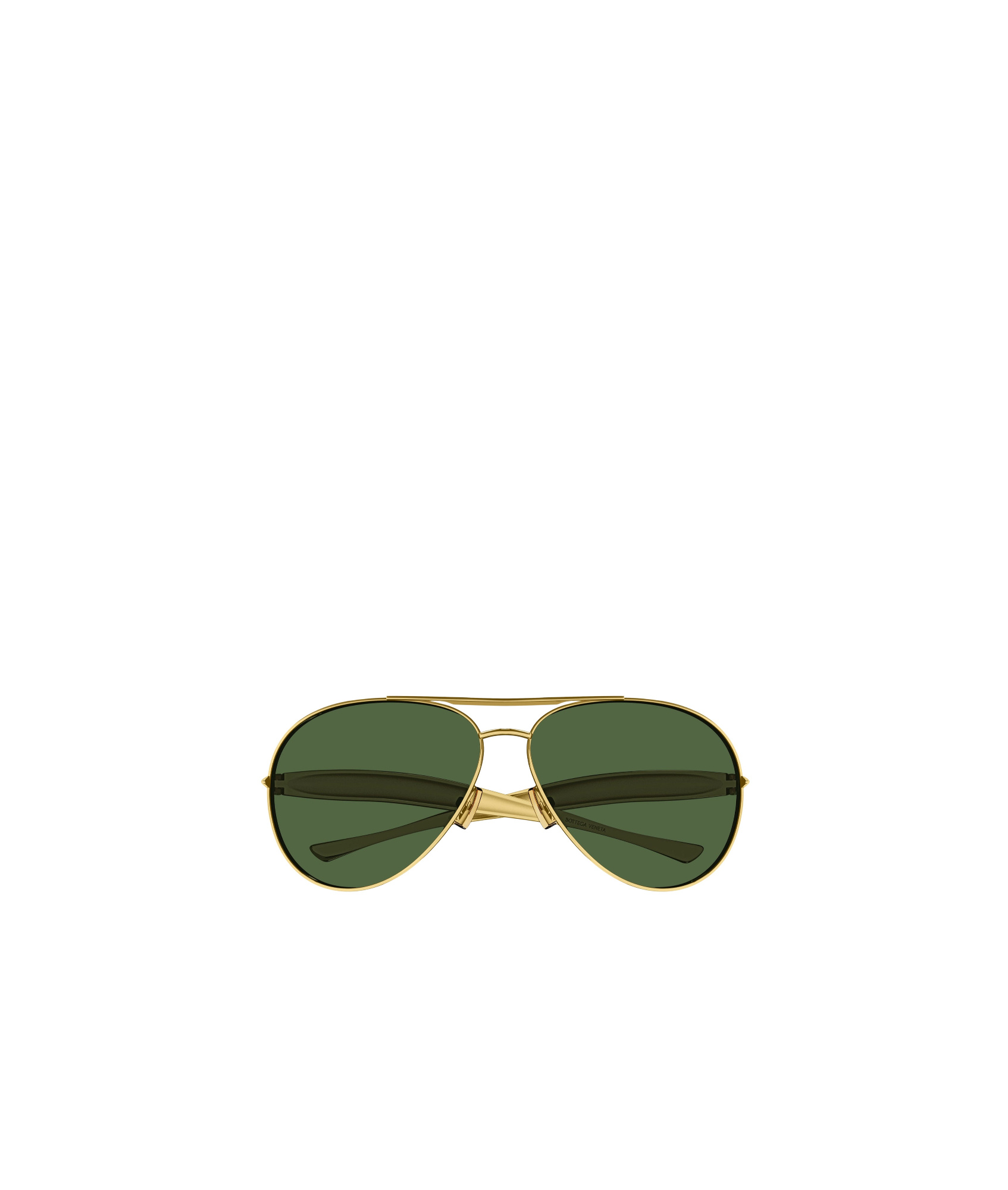 Bottega Veneta Geometric Frame Sunglasses In Green