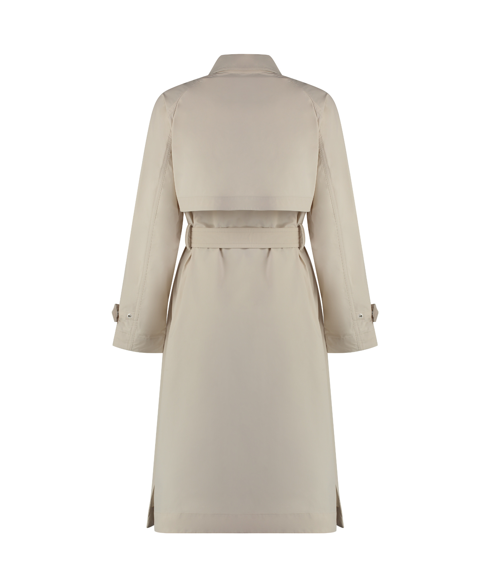 Woolrich Single-breasted Belted Trench Coat In Nude
